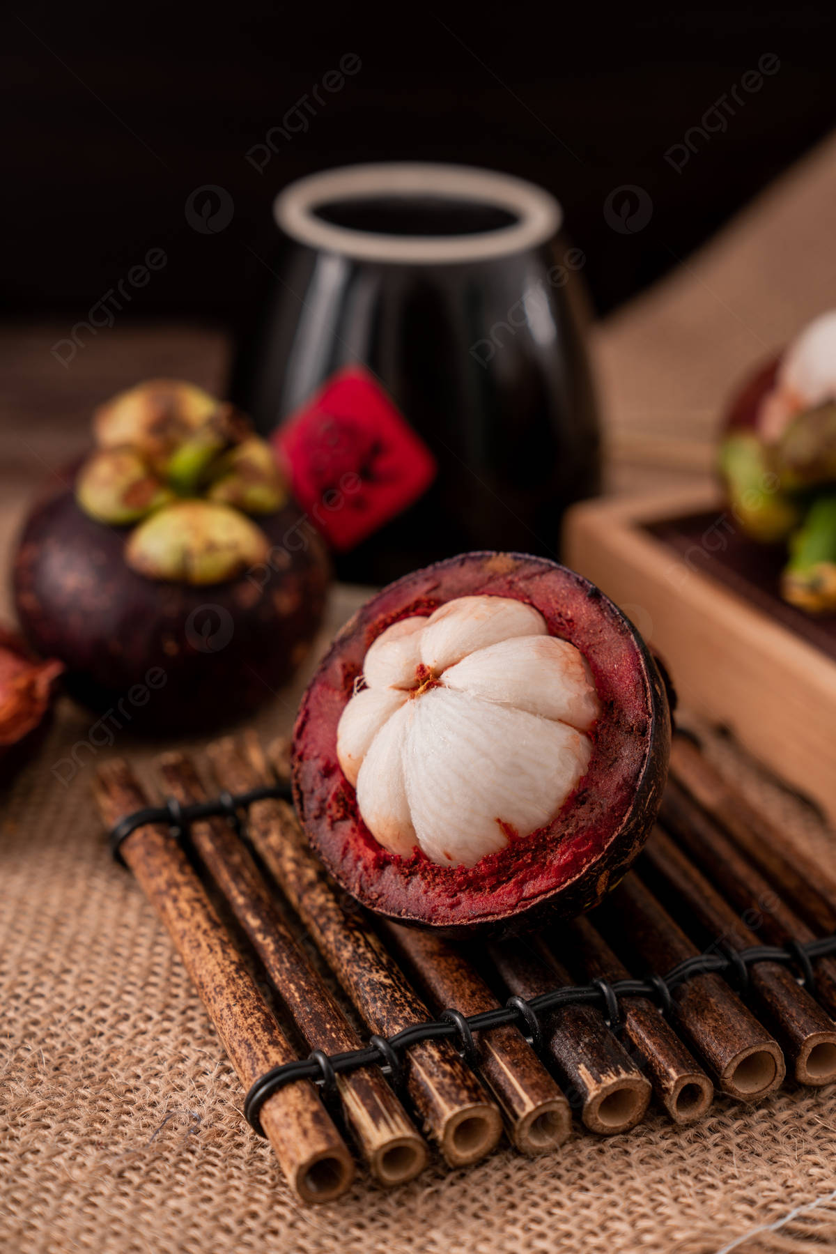 Cracked Mangosteen Fruit