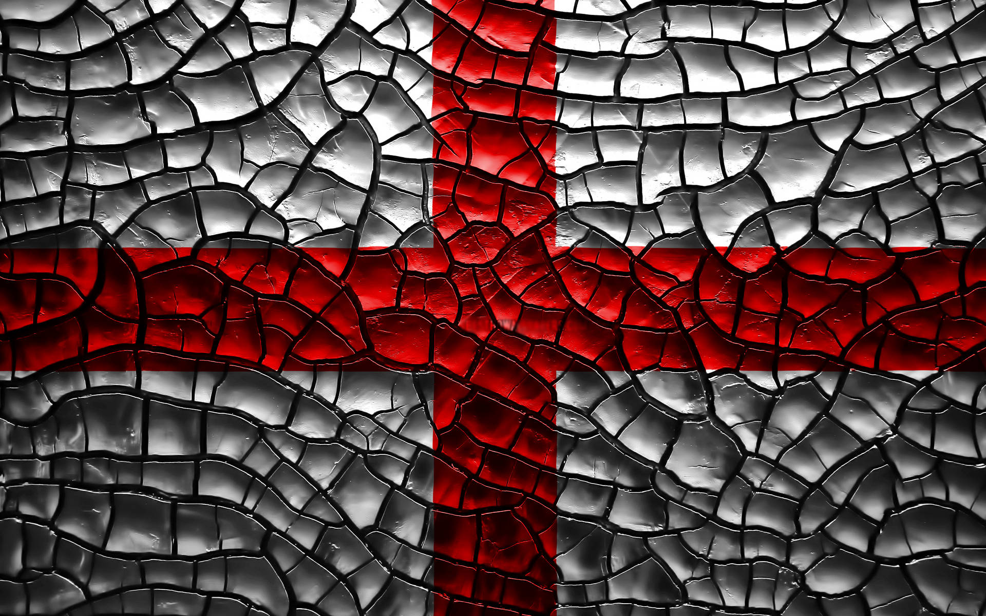 Cracked Vintage England Flag Background