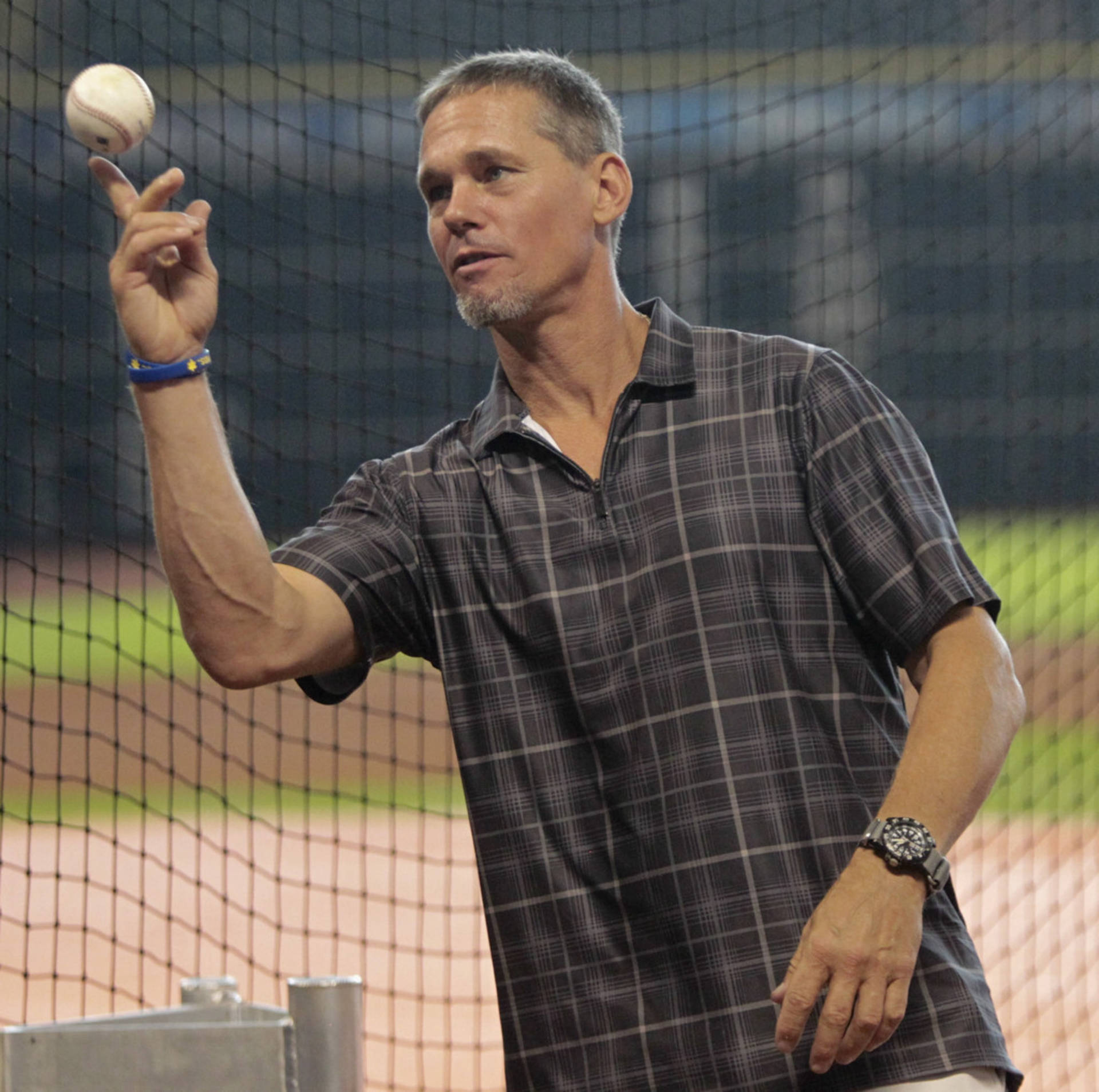 Craig Biggio Twirling Baseball Background