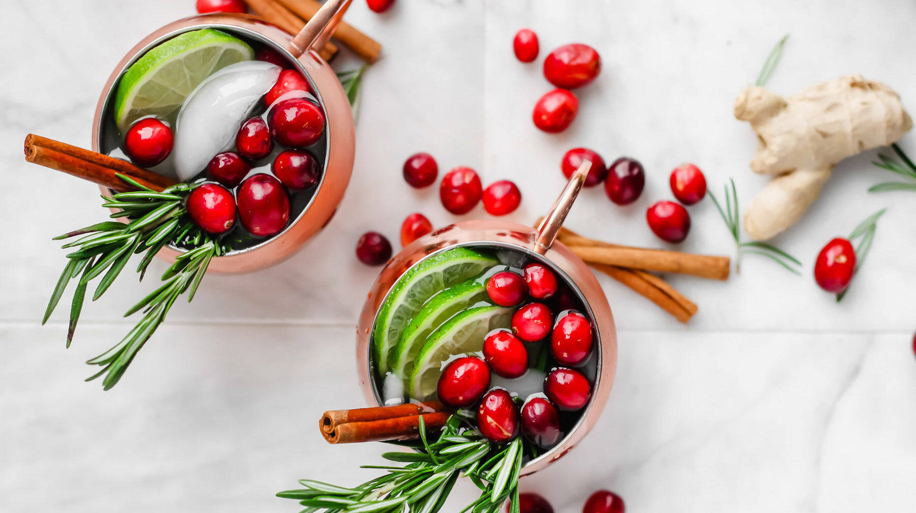 Cranberry Drink With Lime Background