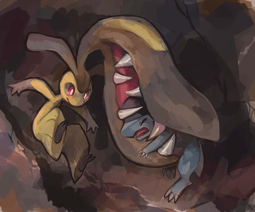 Cranidos Under Attack In The Wild Pokémon World Background