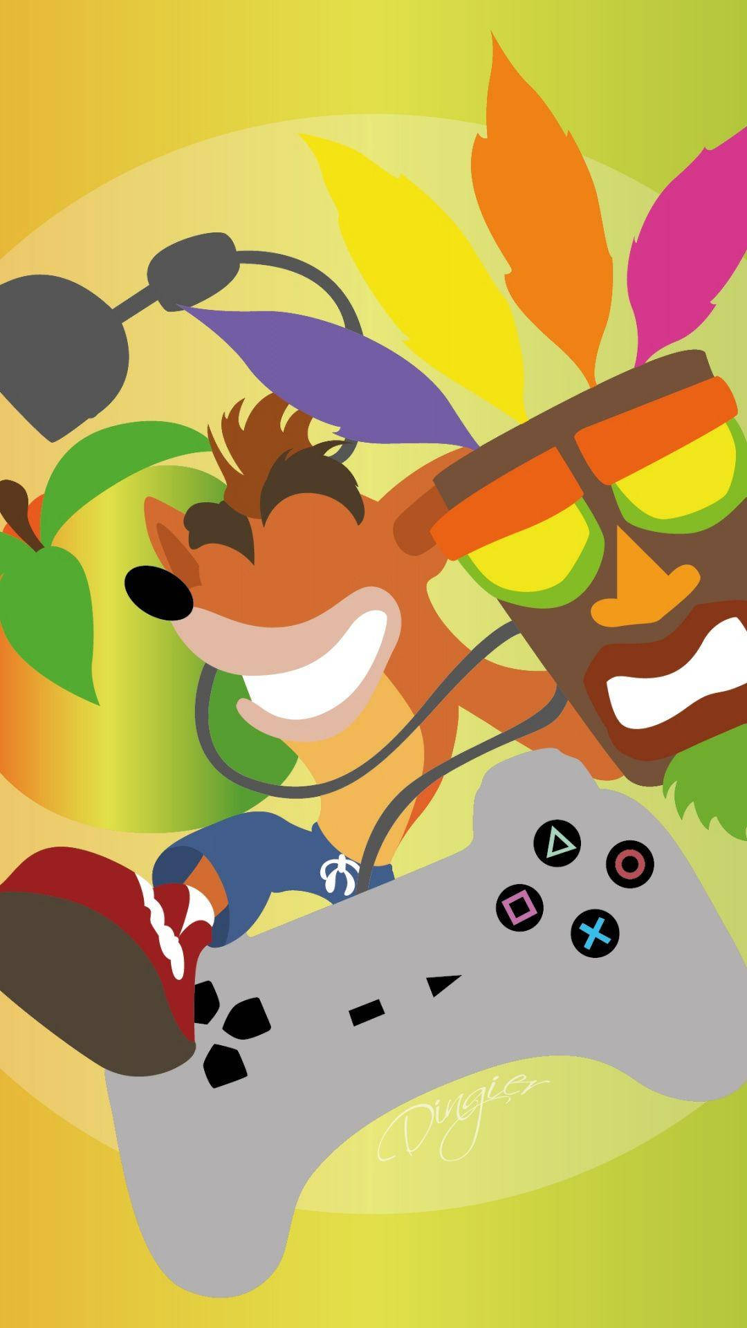 Crash Bandicoot Game Controller Background