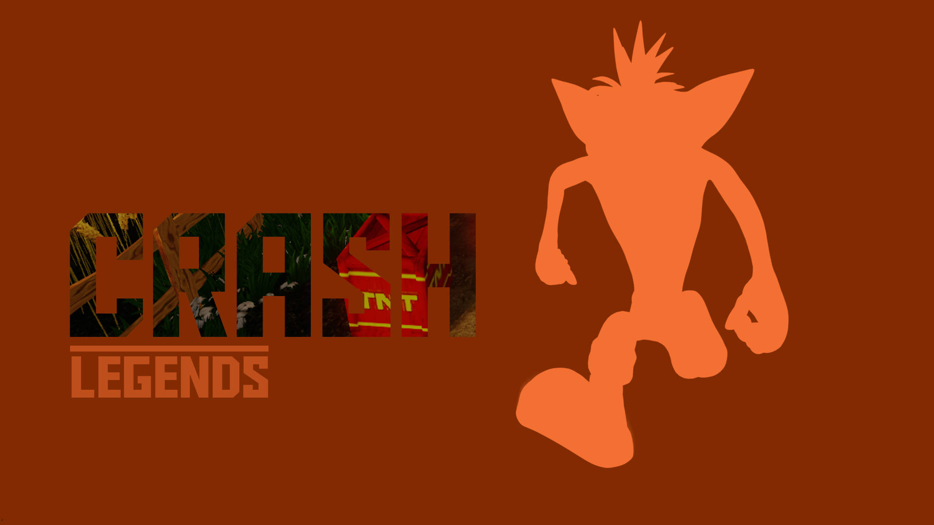 Crash Bandicoot Orange Outline Background