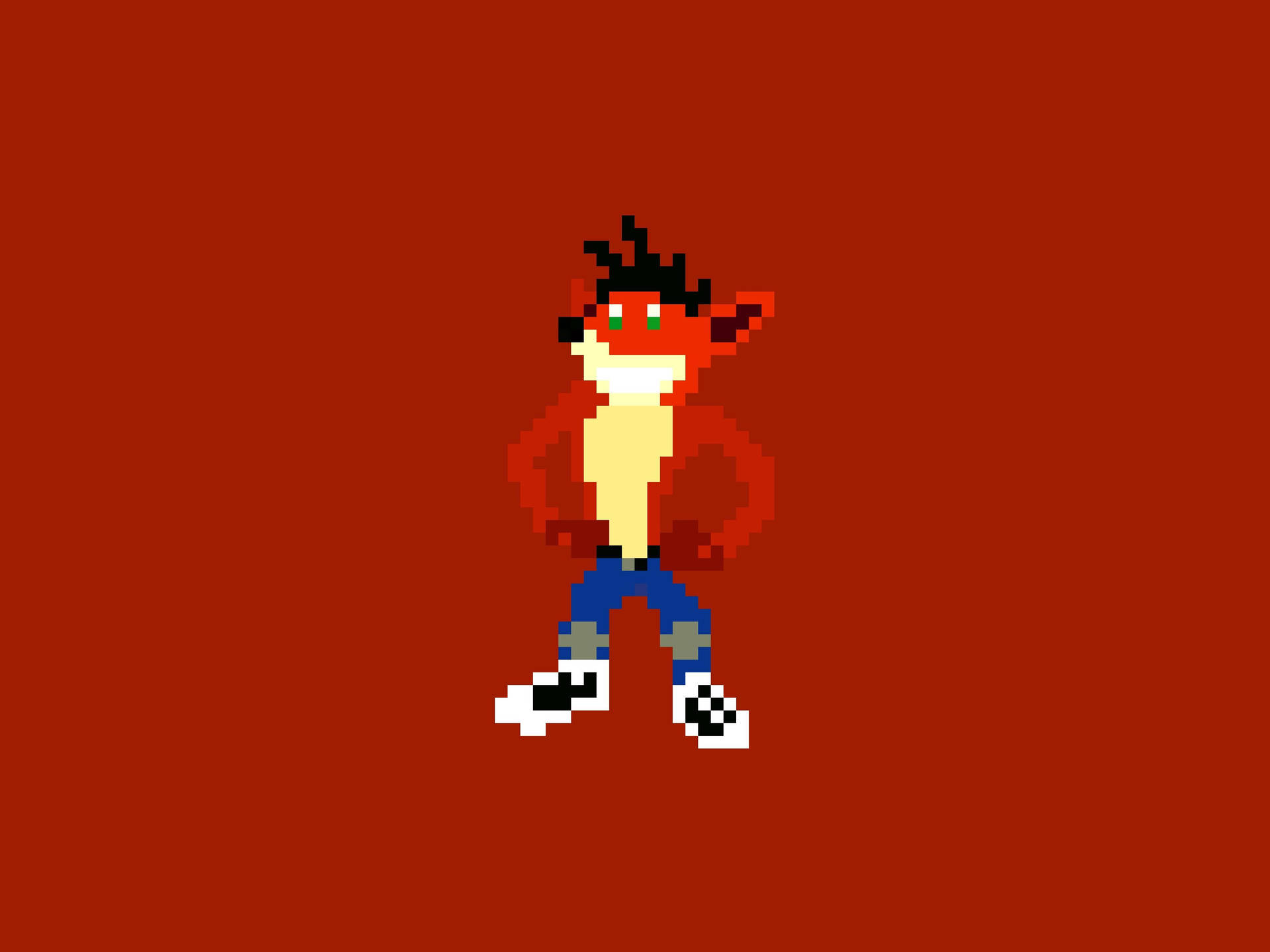 Crash Bandicoot Pixel Art Background