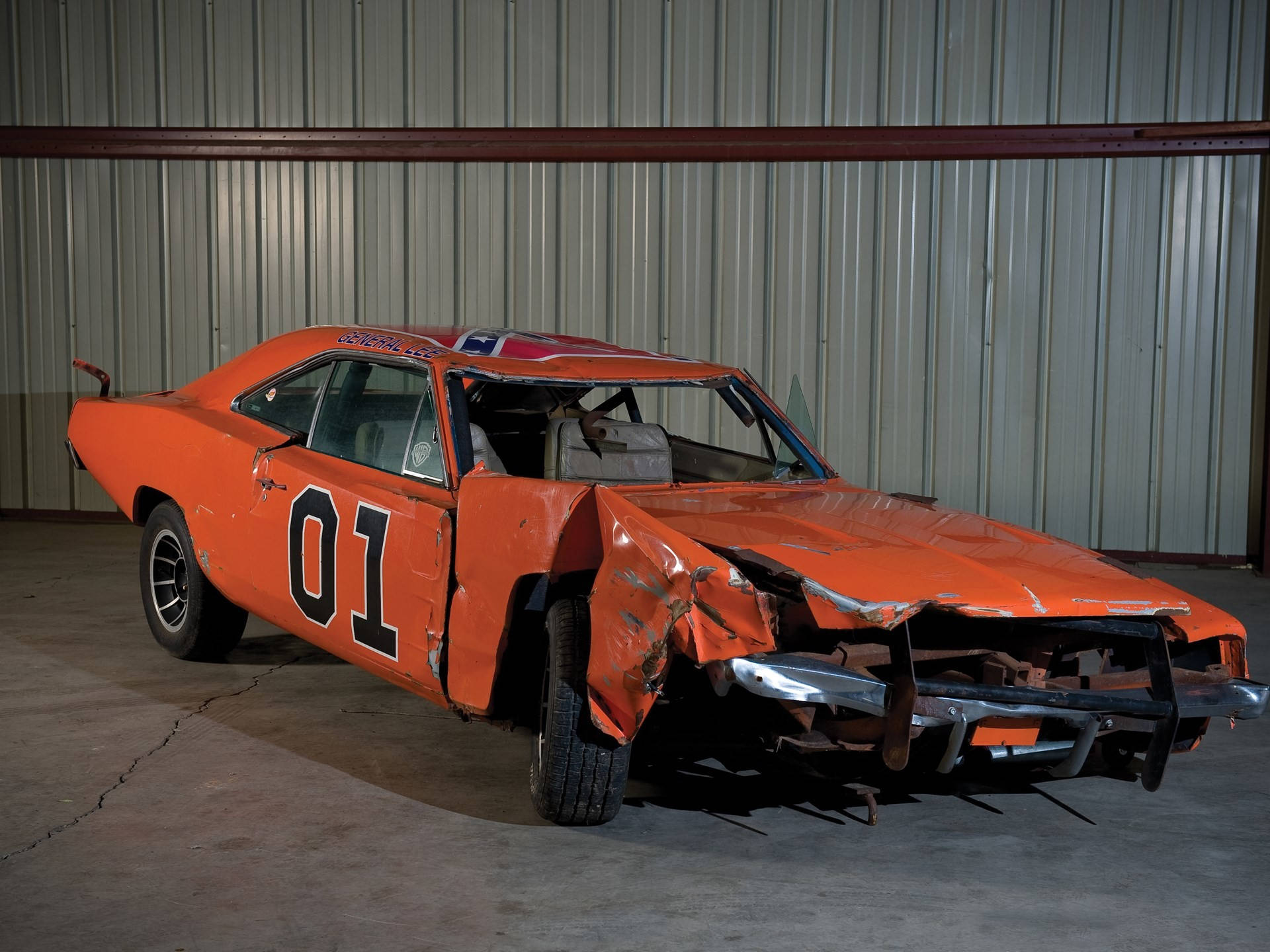 Crashed General Lee Car Background