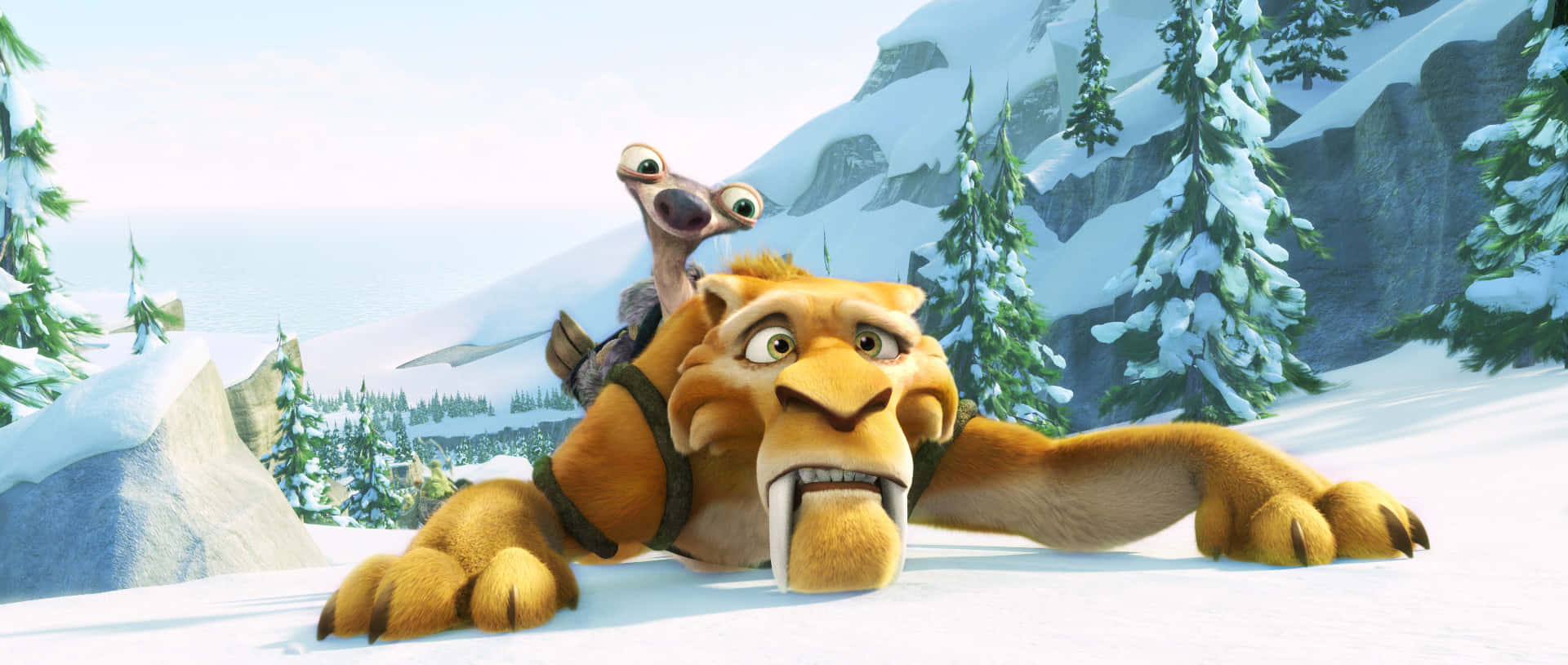 Crawling Diego In Ice Age: Continental Drift Background
