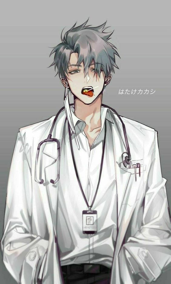 Crazy Anime Boy Handsome Doctor Background