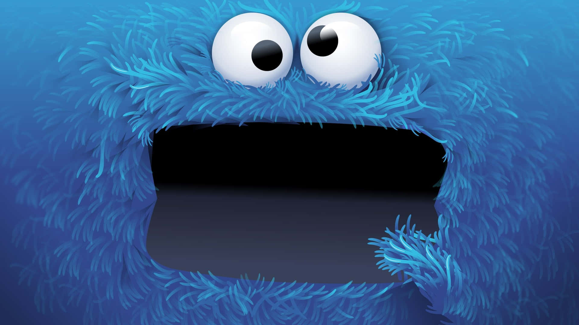 Crazy Cartoon Cookie Monster Dektop Background