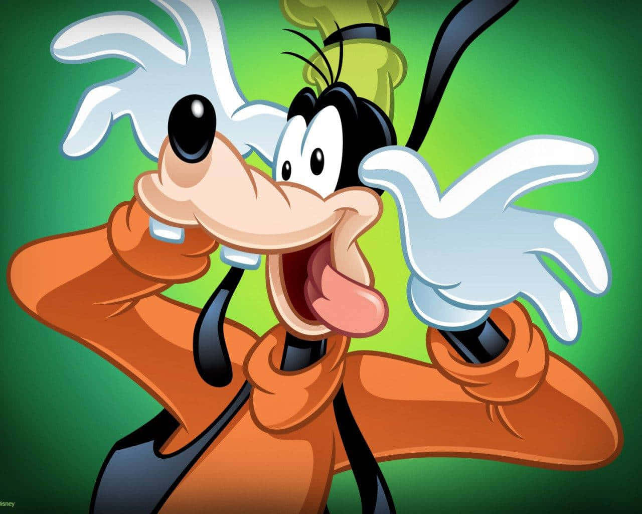 Crazy Cartoon Goofy Green Canvas Background