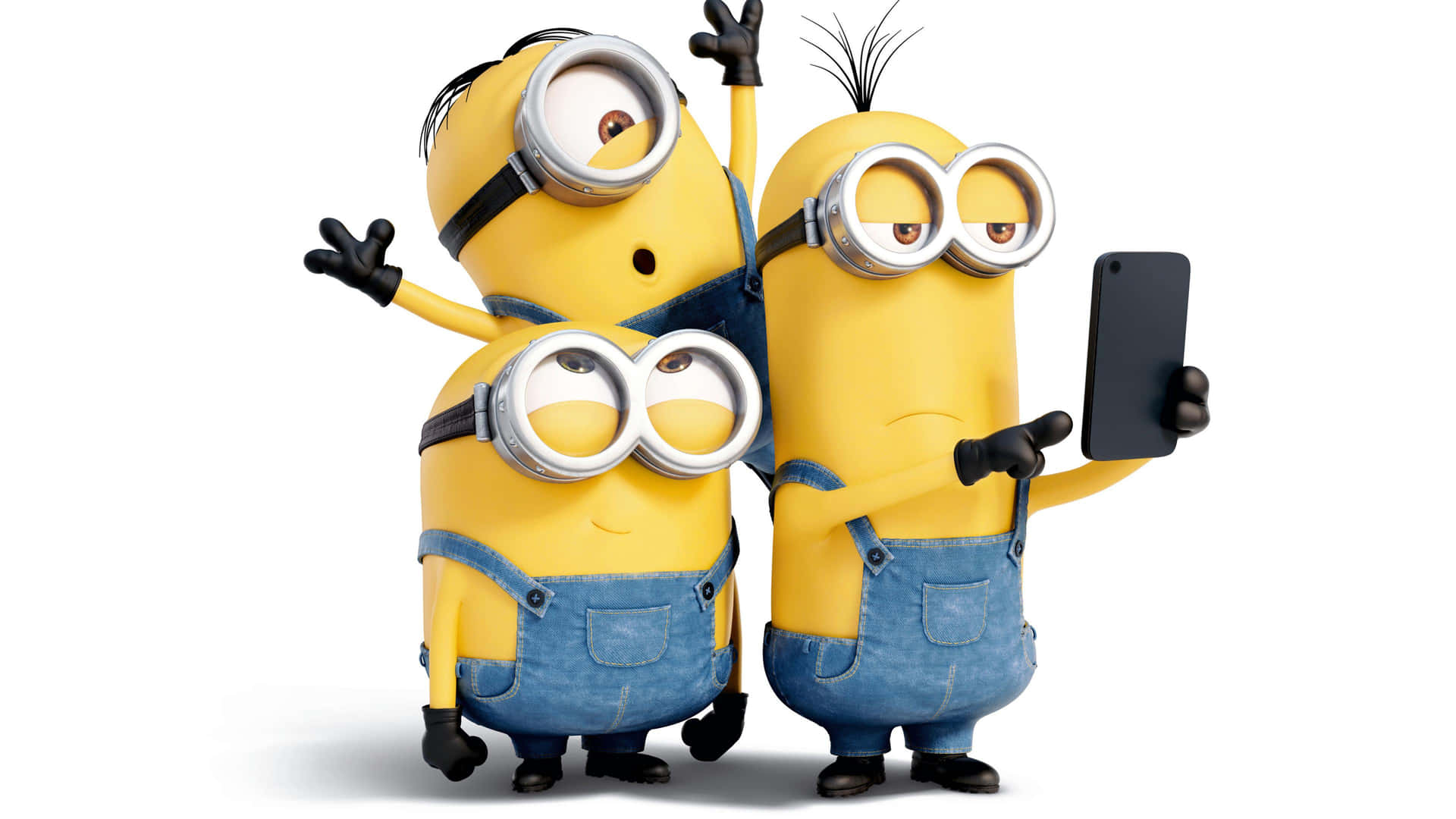 Crazy Cartoon Minion Selfie Background