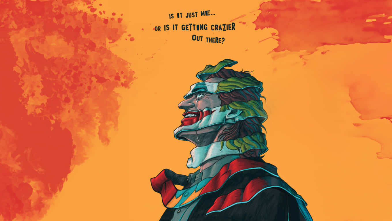 Crazy Clown Questioning Sanity Background