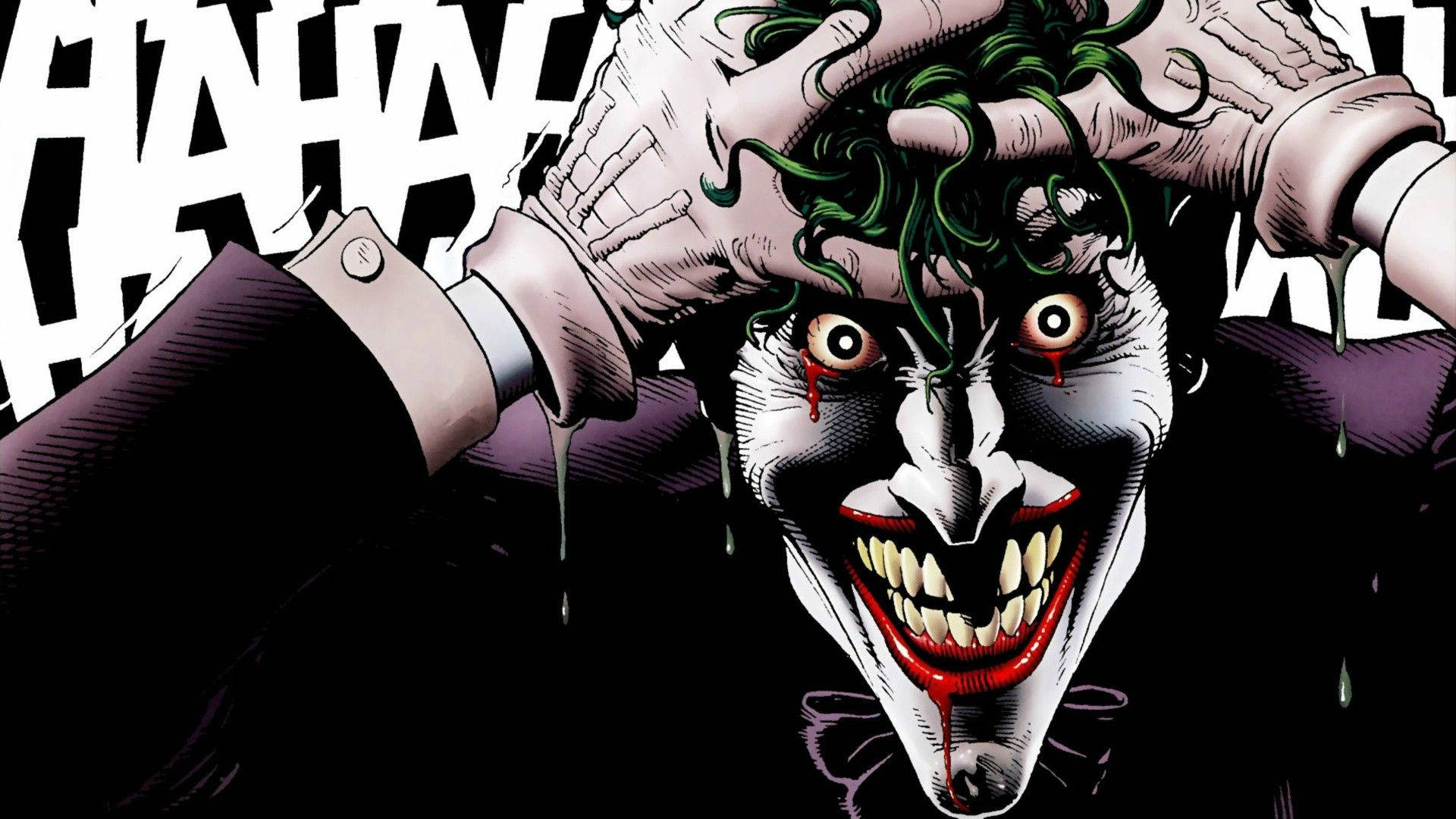 Crazy Joker Bleeding Face Background