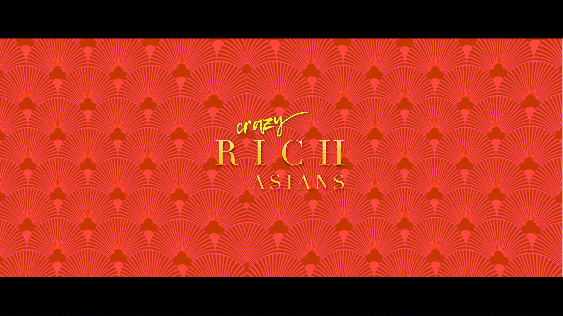 Crazy Rich Asians Oriental Fan Pattern Background
