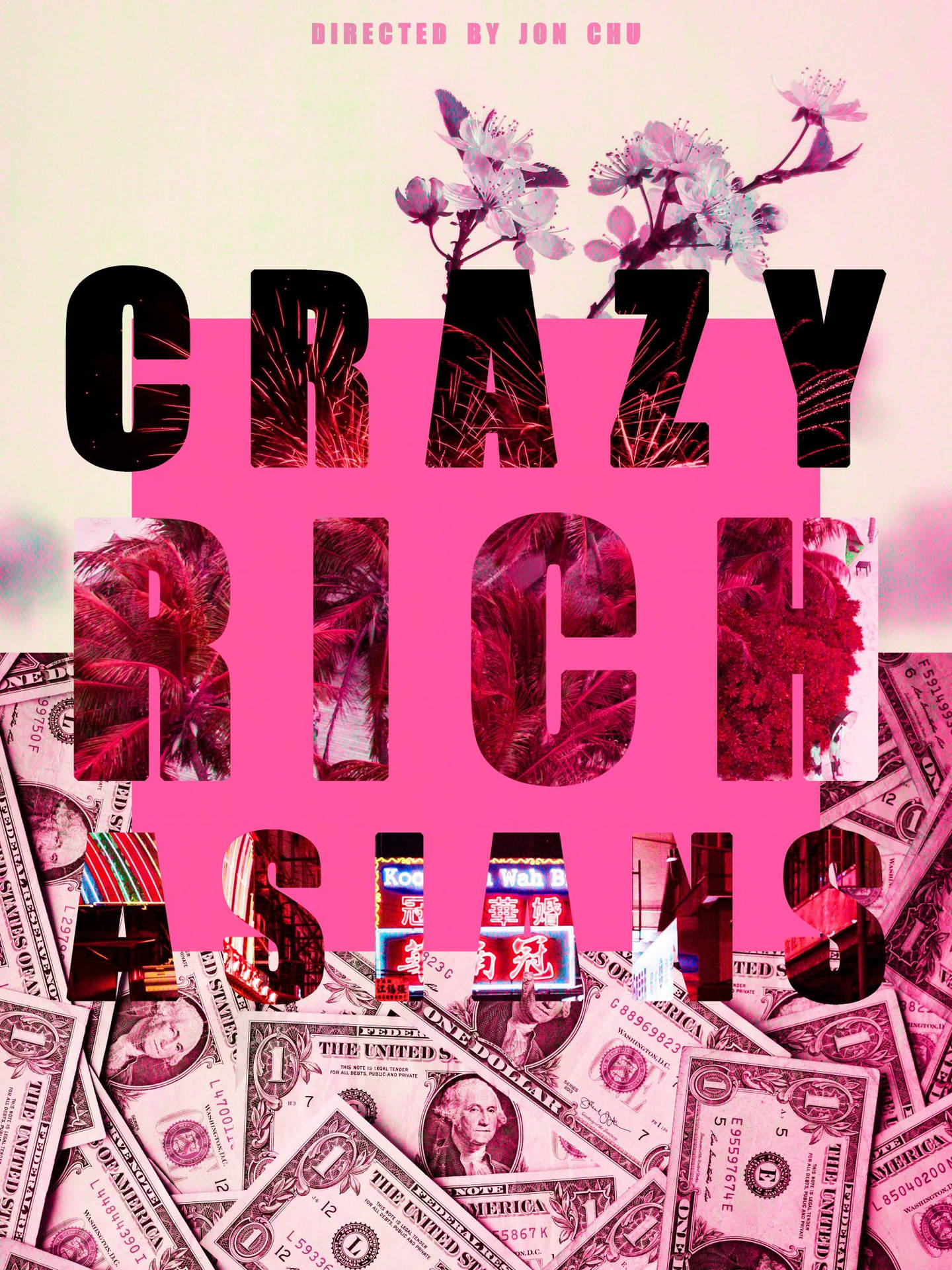 Crazy Rich Asians Pink Poster Background