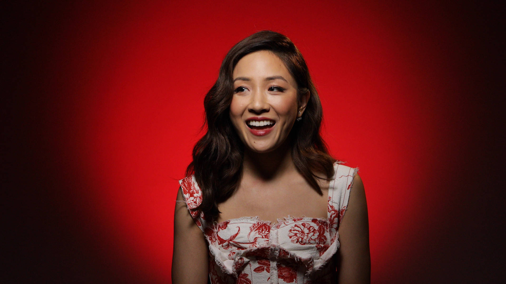Crazy Rich Asians Stunning Constance Wu Background