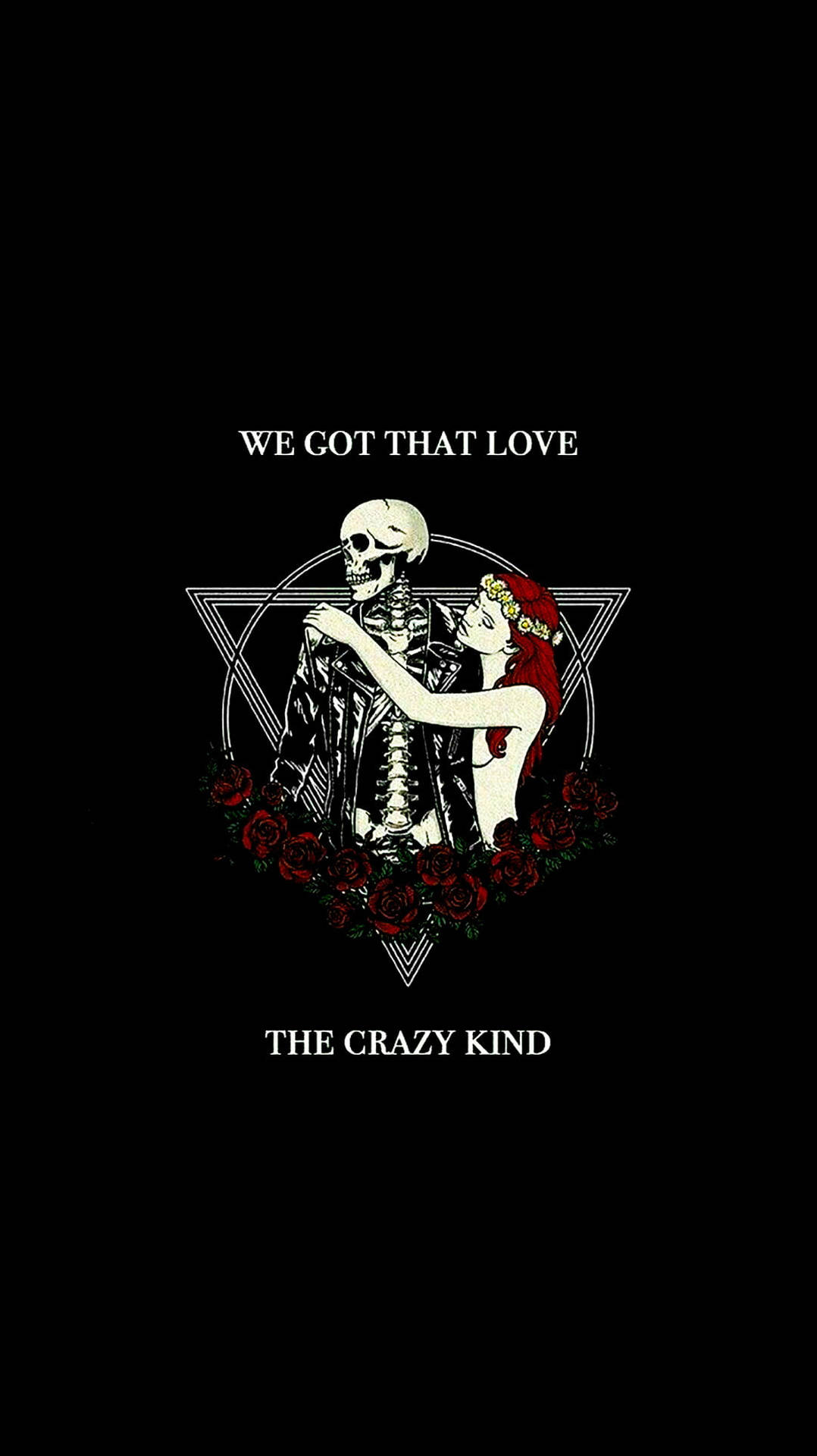 Crazy Skeleton Love Background