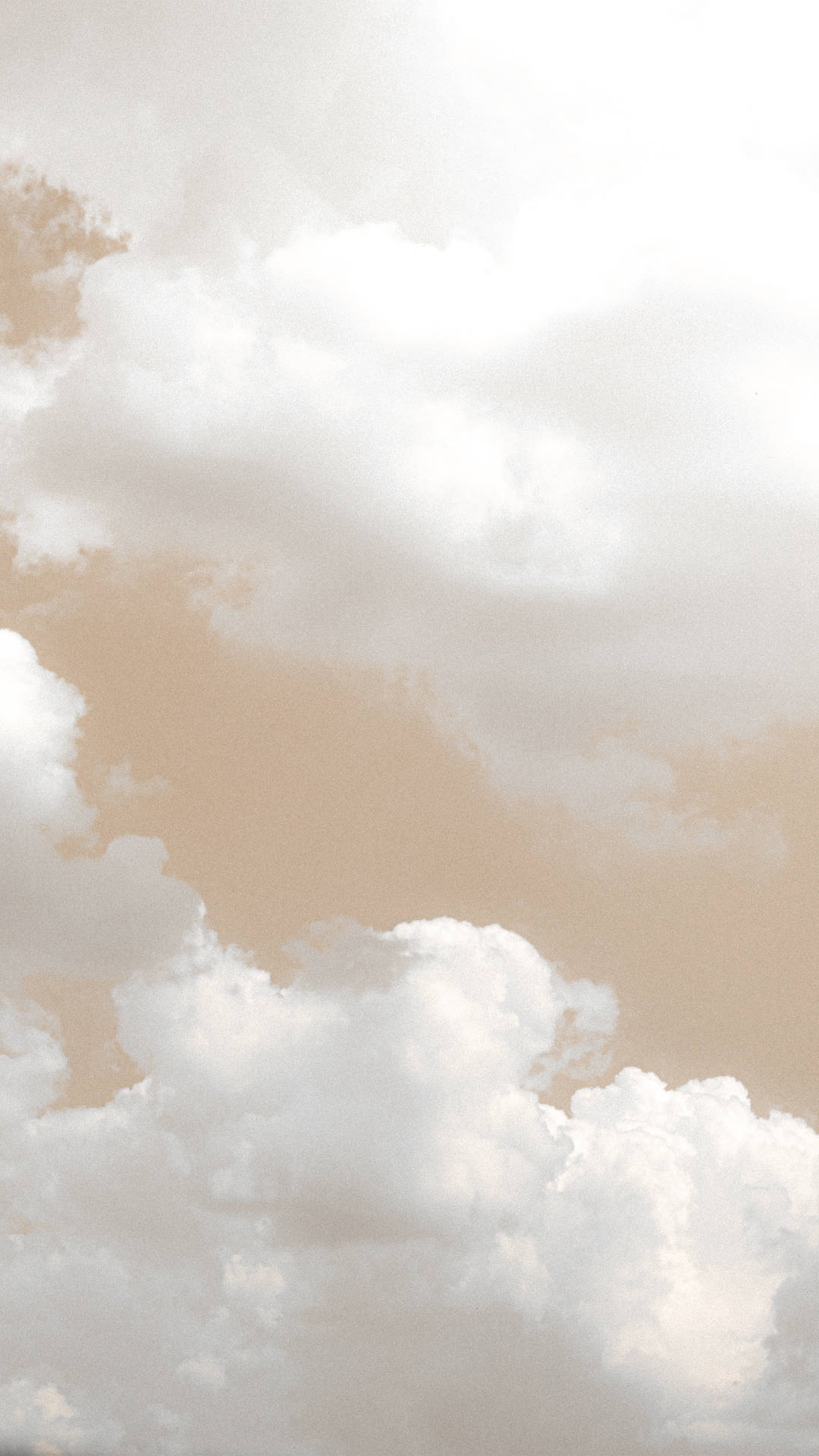 Cream Aesthetic Cloudy Sky Background