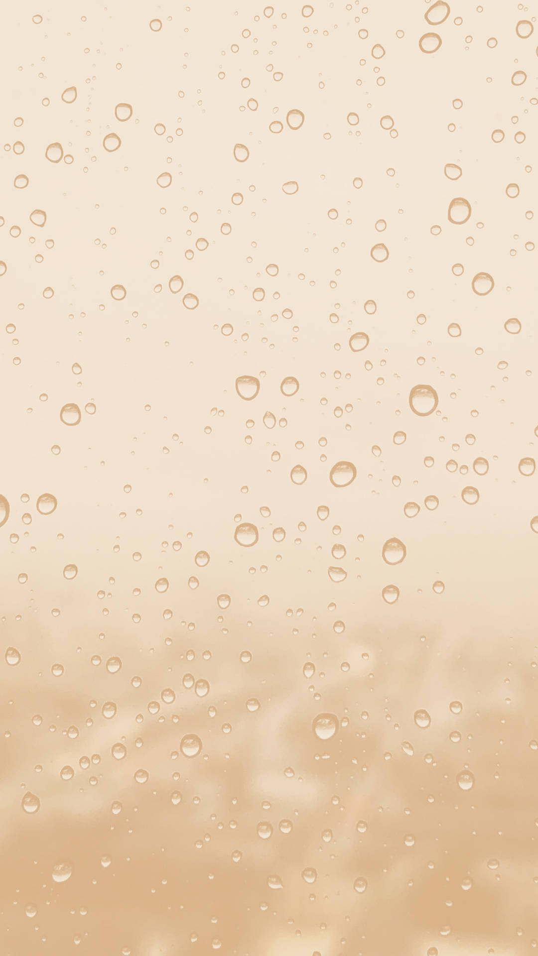 Cream Aesthetic Raindrops On Glass Background