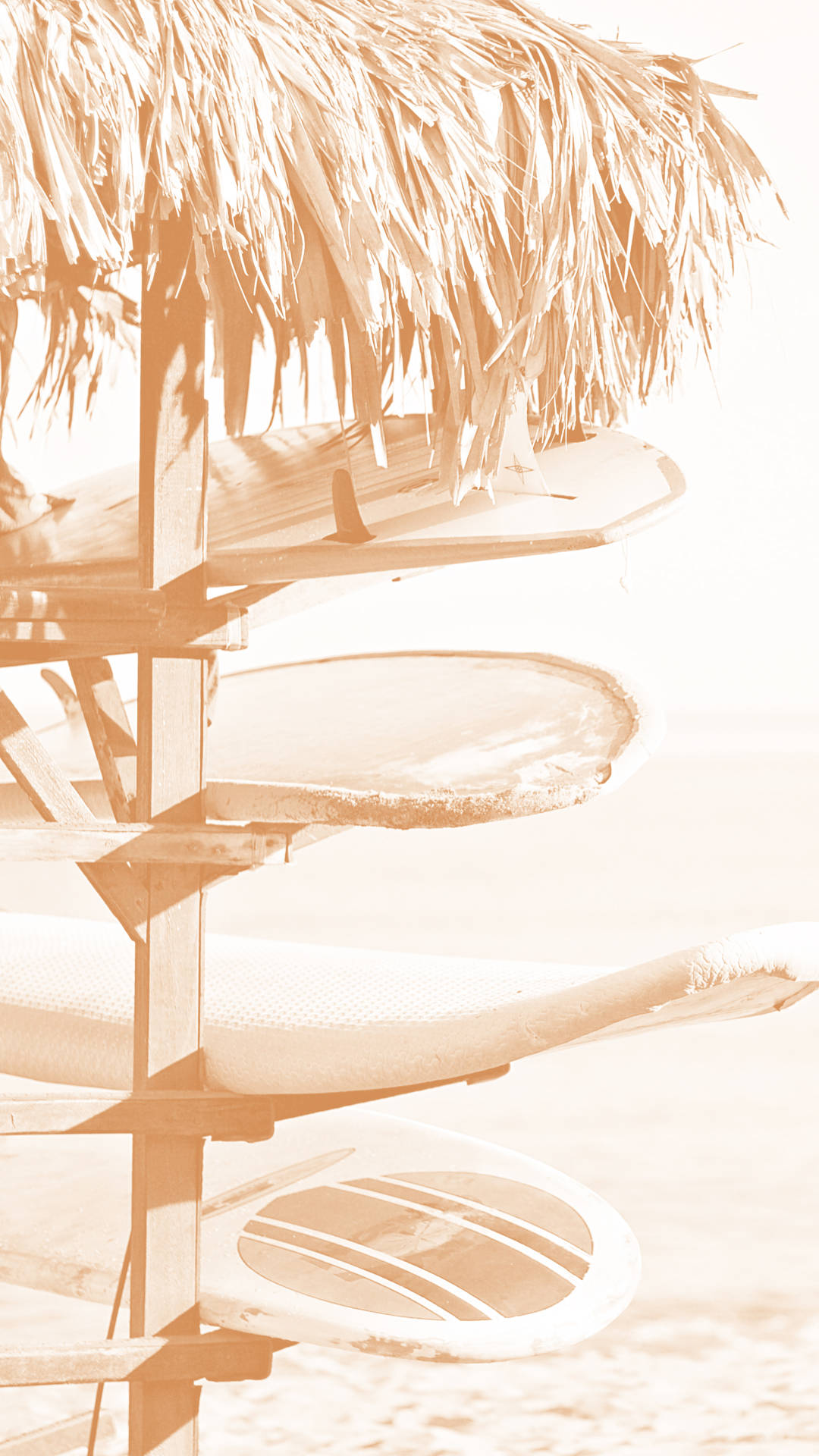 Cream Aesthetic Surf Rack Background