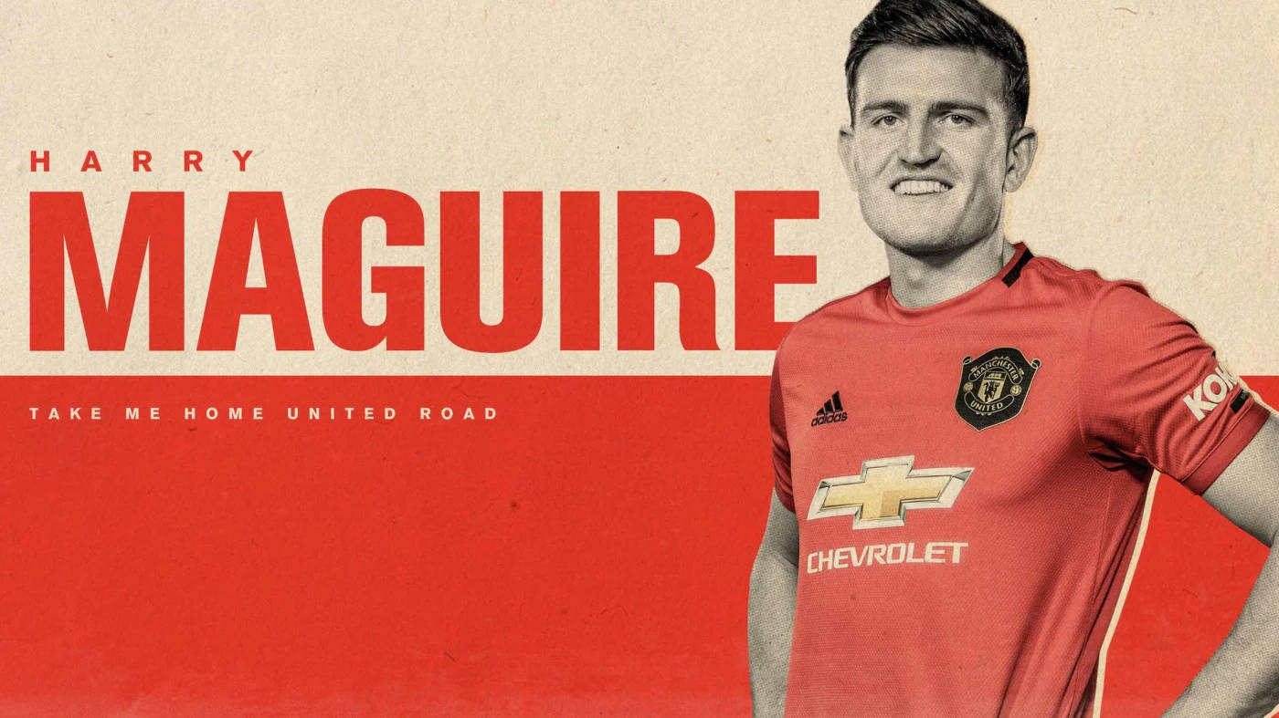 Cream And Red Harry Maguire Background