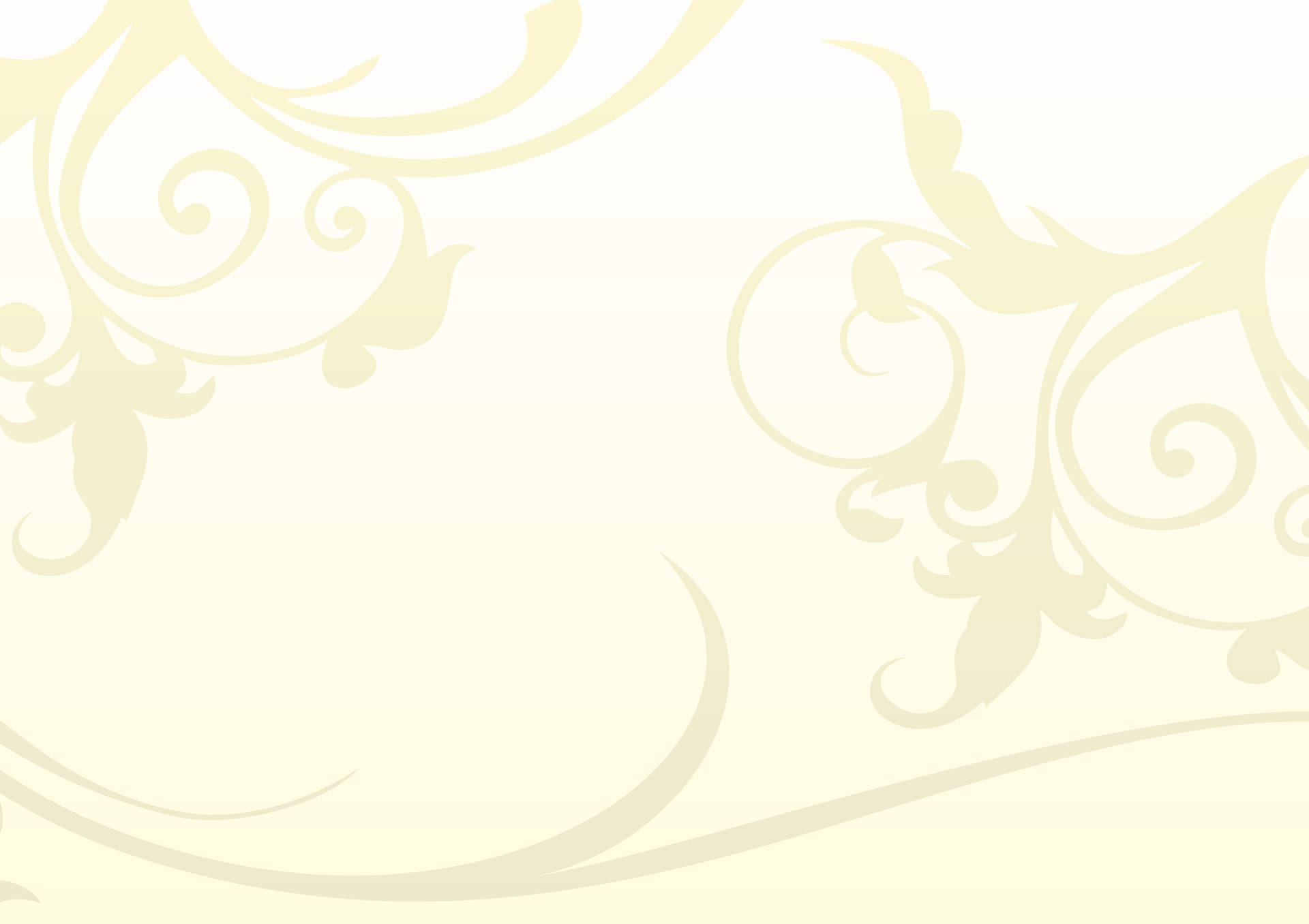 Cream Leaf Swirls Background Design