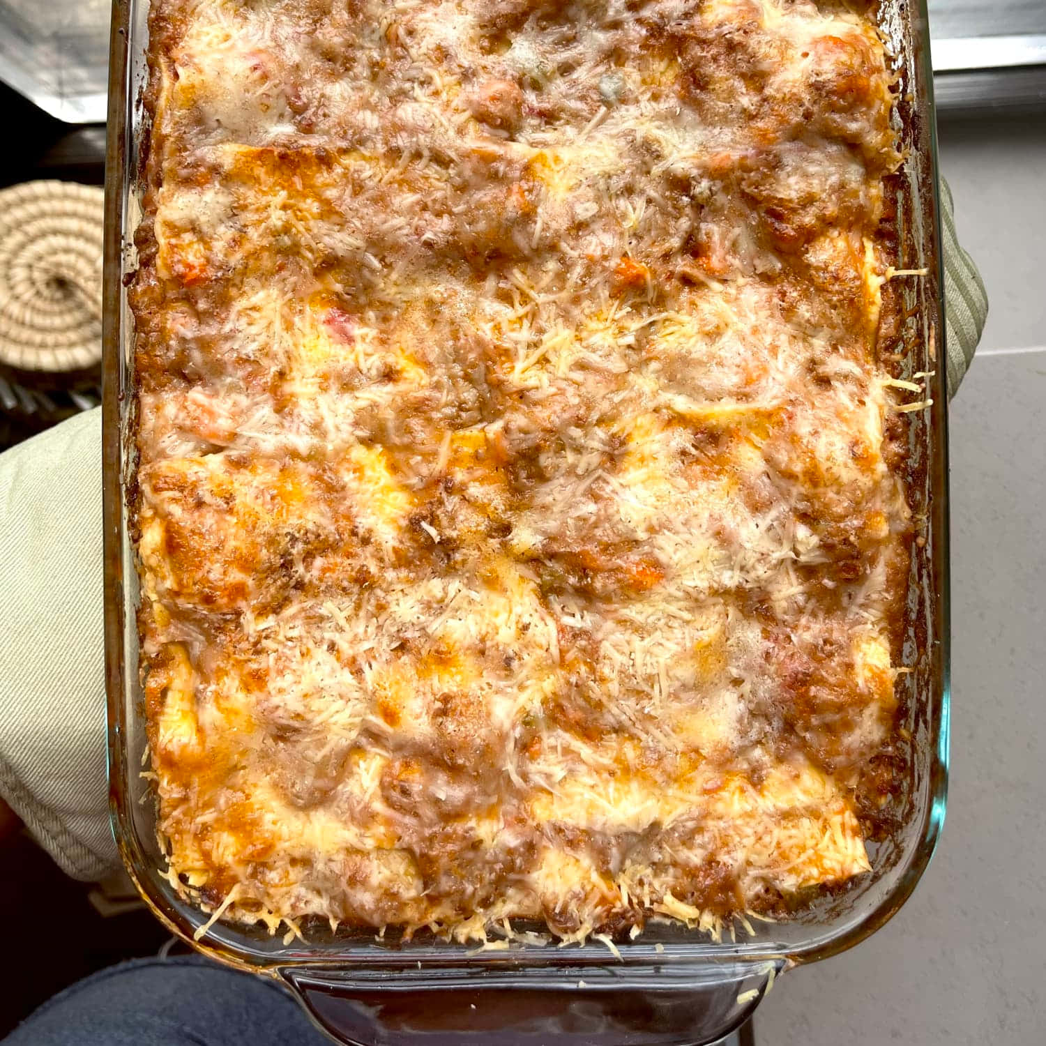 Creamy And Cheesy Lasagna Alla Bolognese Background