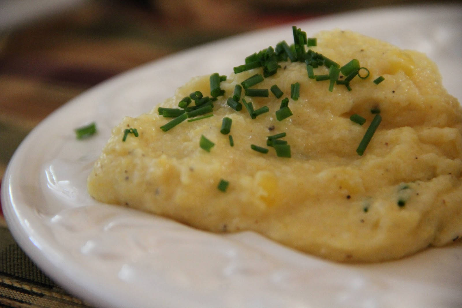 Creamy Polenta Side Dish Background