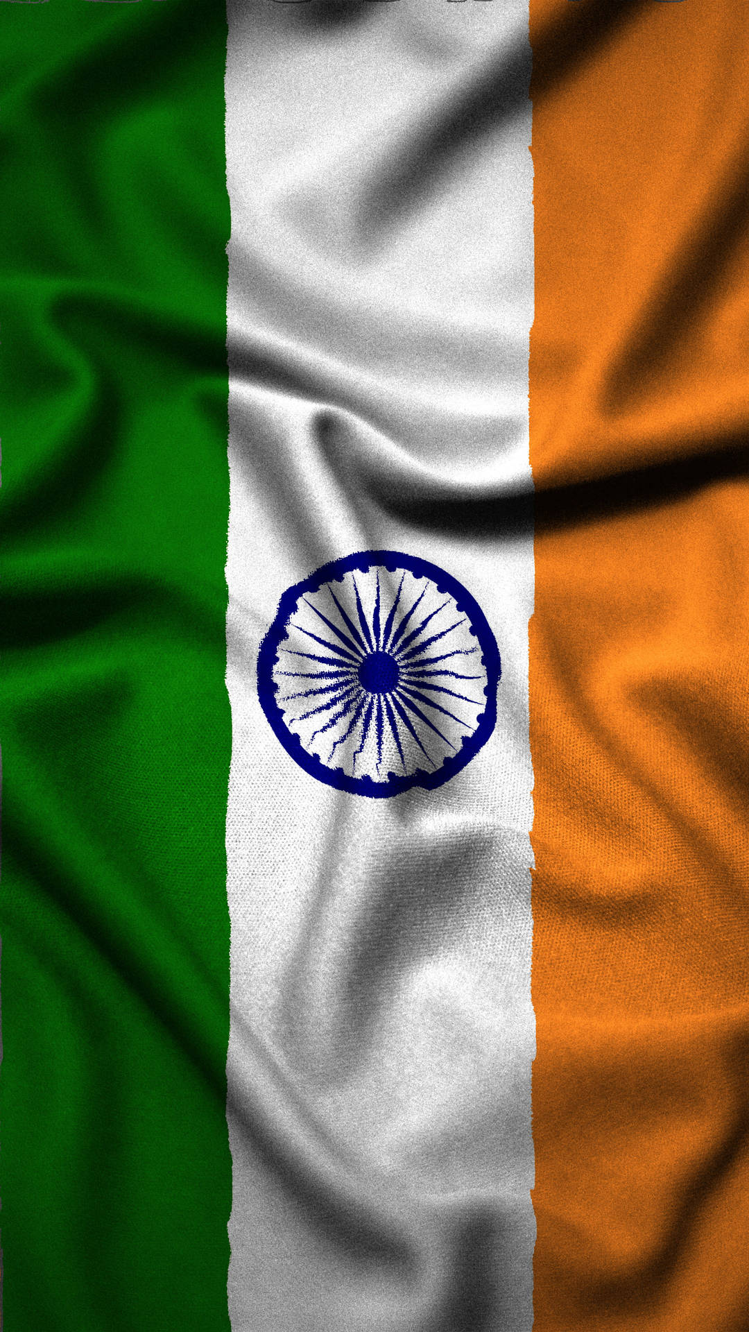 Creased Satin Indian Flag 4k Background