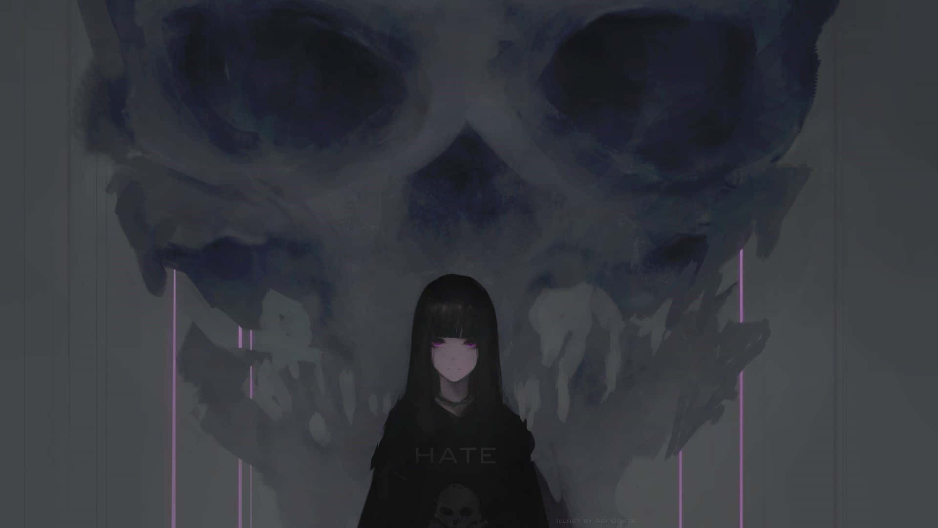 Create A Dreamy Black And Anime Aesthetic With Your Pc Background