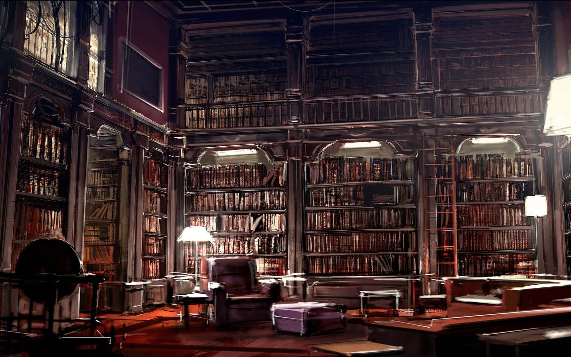 Create A Home Library And Cozy Reading Nook Background