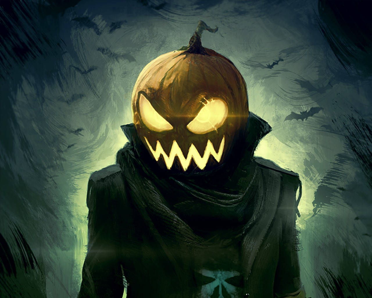 Create A Magical Halloween Night With A Spooky Pumpkin Background