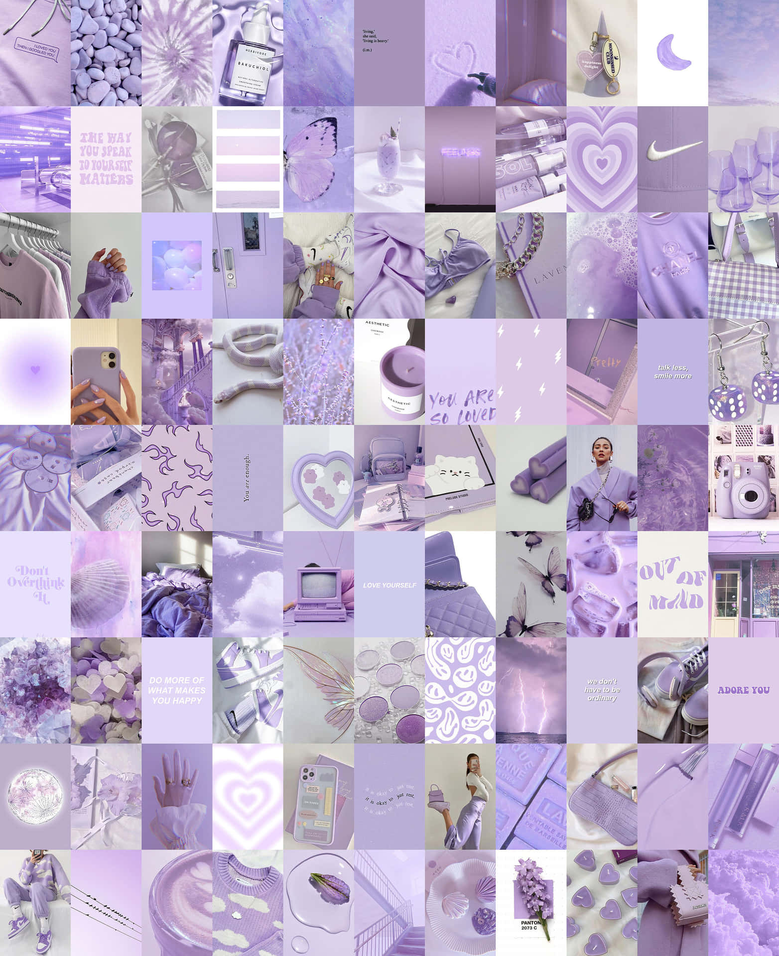 Create A One-of-a-kind Statement With A Purple Aesthetic Collage. Background