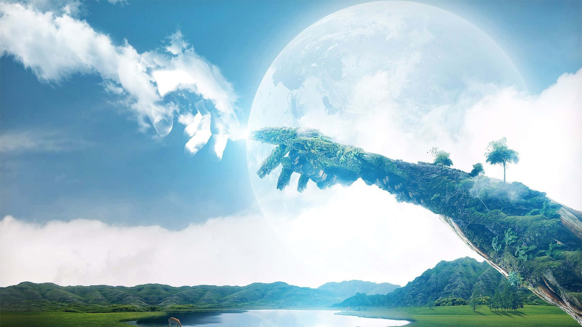 Create A Peaceful And Uplifting Environment With This Spiritual Desktop Background
