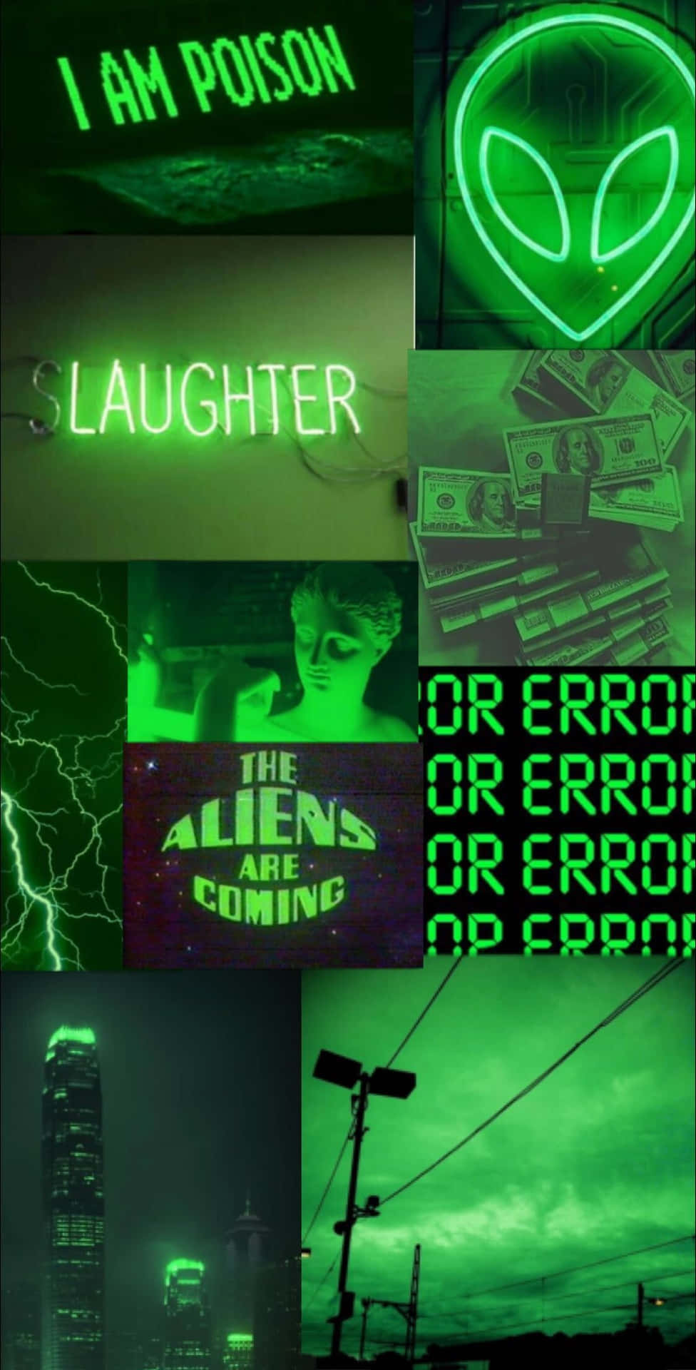 Create A Vibrant And Modern Look On Your Desktop With Neon Green Aesthetic Background