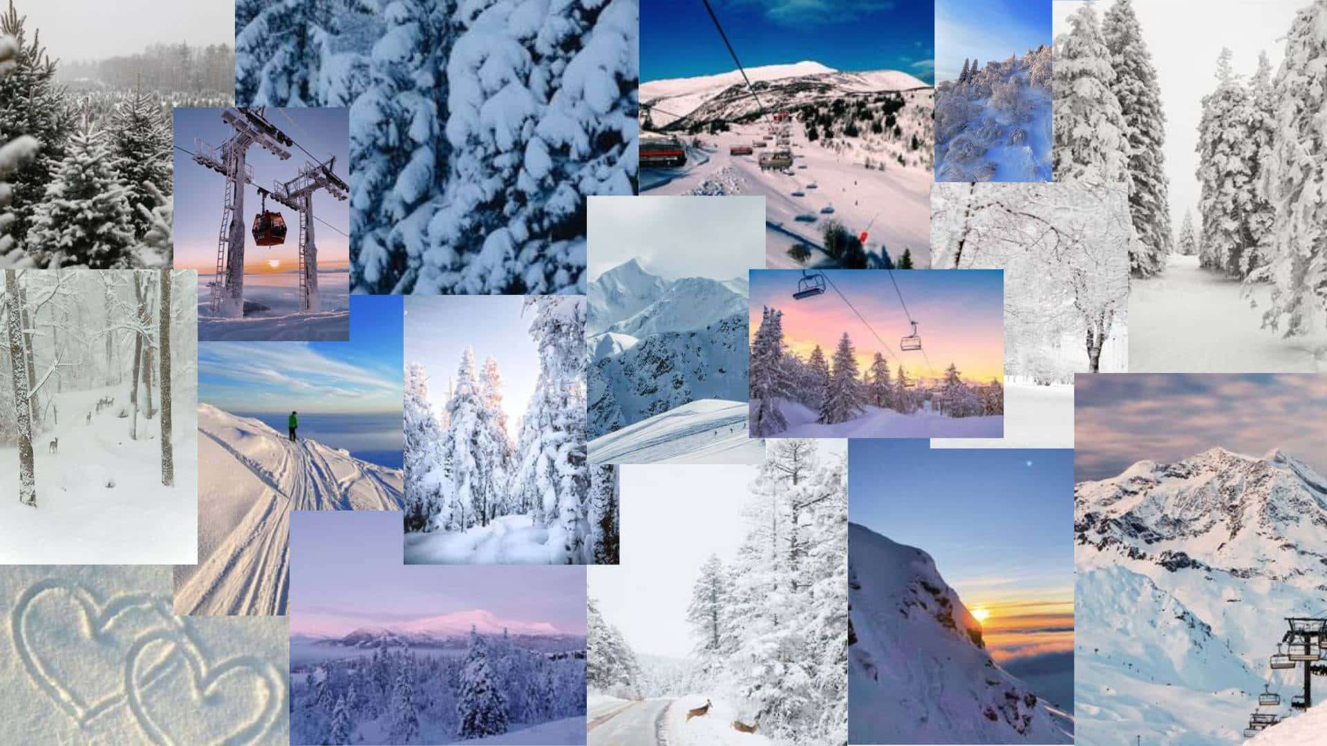 Create A Winter Wonderland In Your Home With A Festive Aesthetic Collage Background