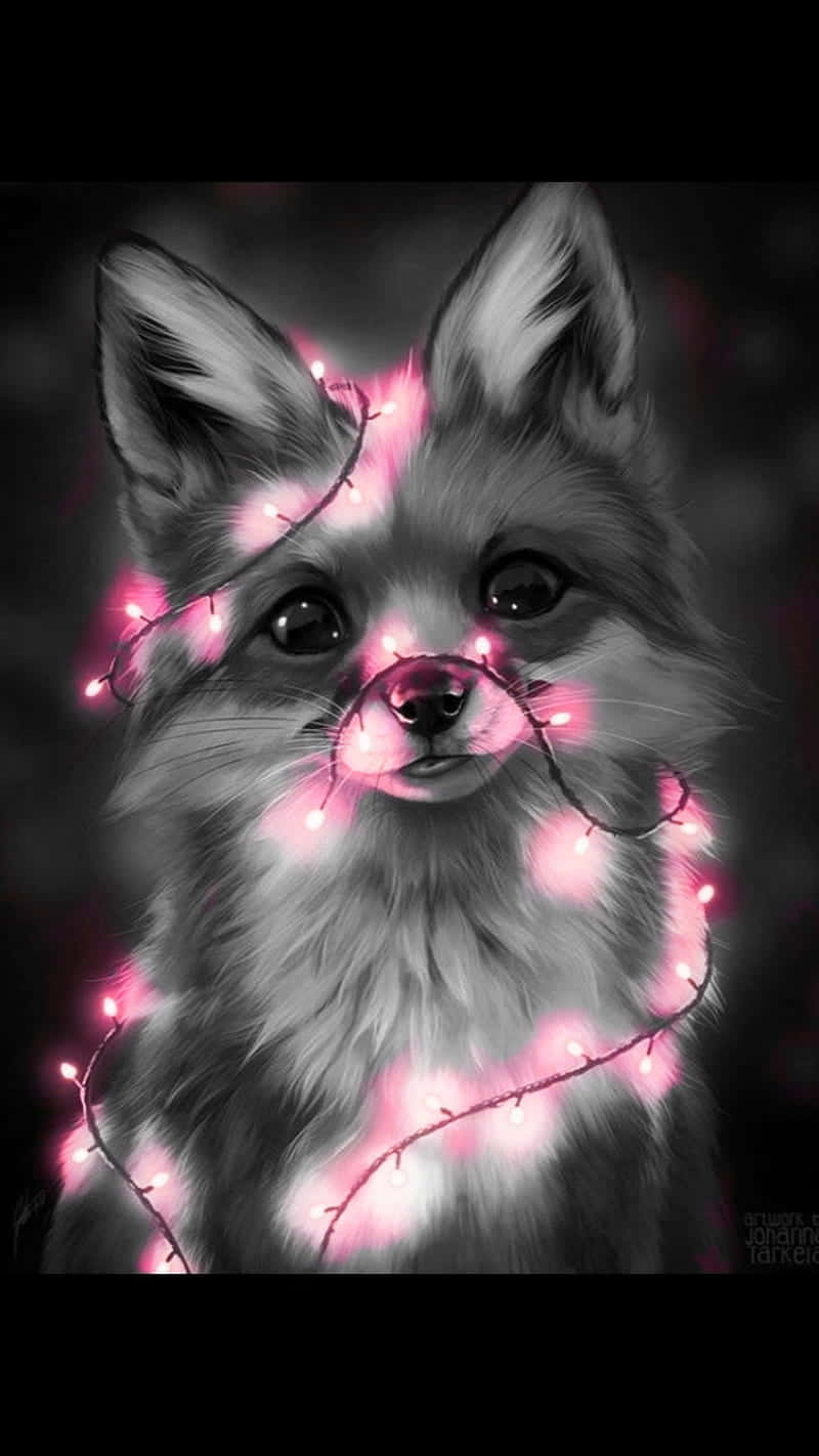 Create An Atmosphere Of Romance And Magic With Beautiful Pink Fairy Lights. Background