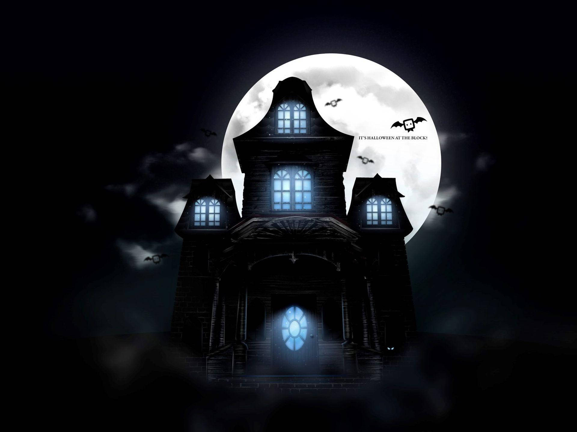 Create Nightmarish Visions With A Haunted House This Halloween Background