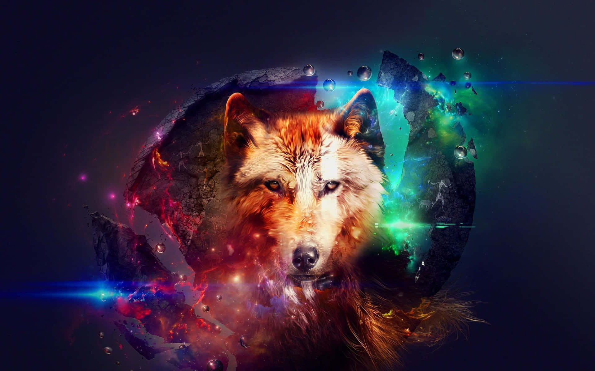 Create Your Own Universe With The Mystical Power Of The Galaxy Wolves. Background