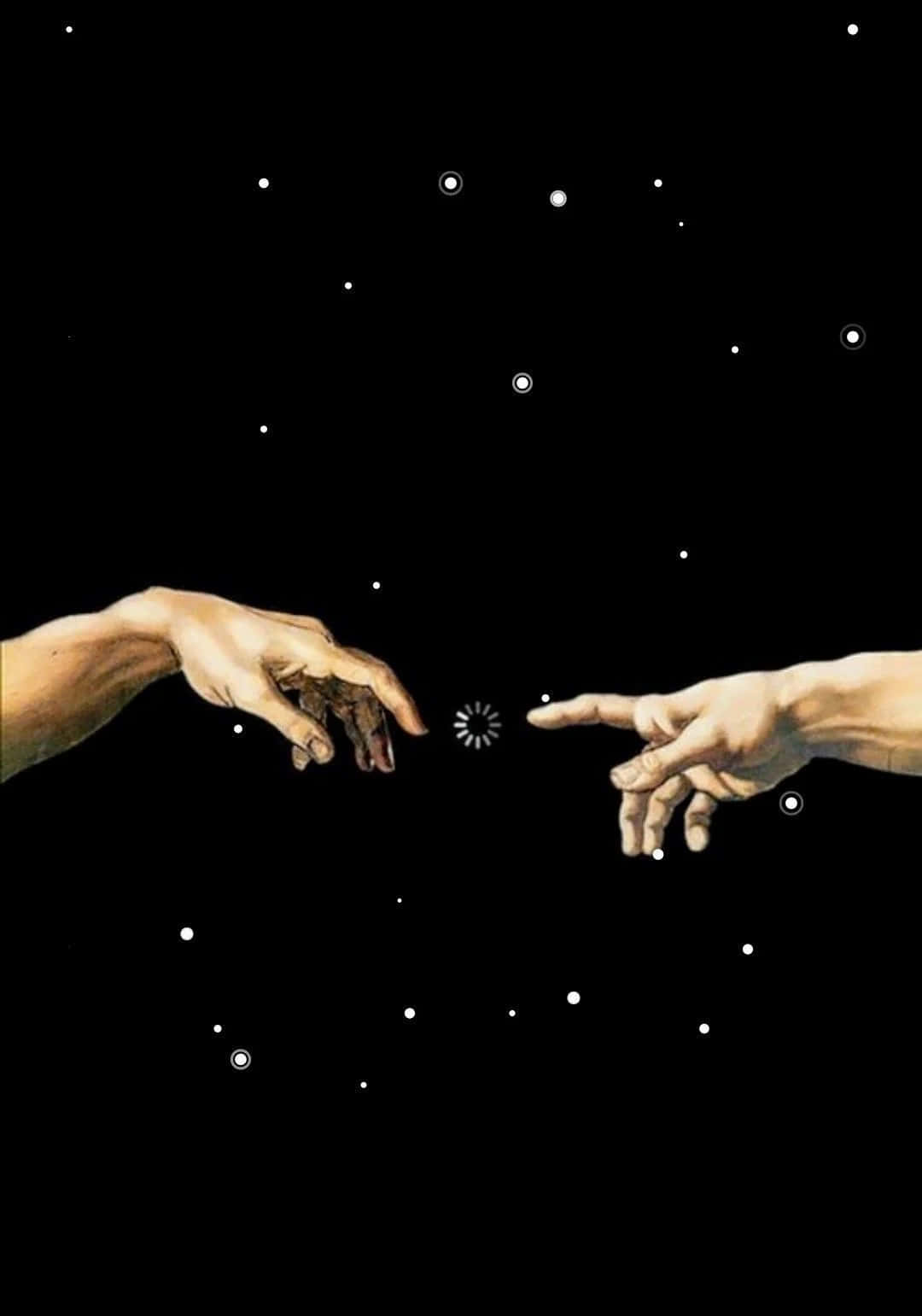 Creation Of Adam 4k Fingers Loading Circle