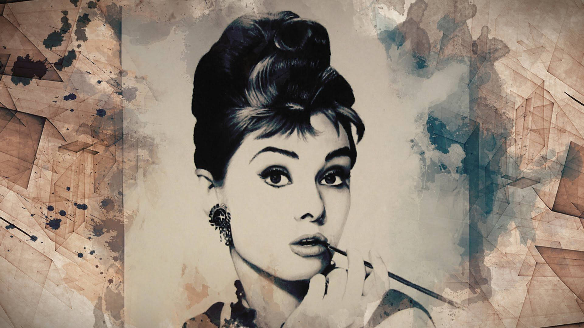 Creative Audrey Hepburn Art Background