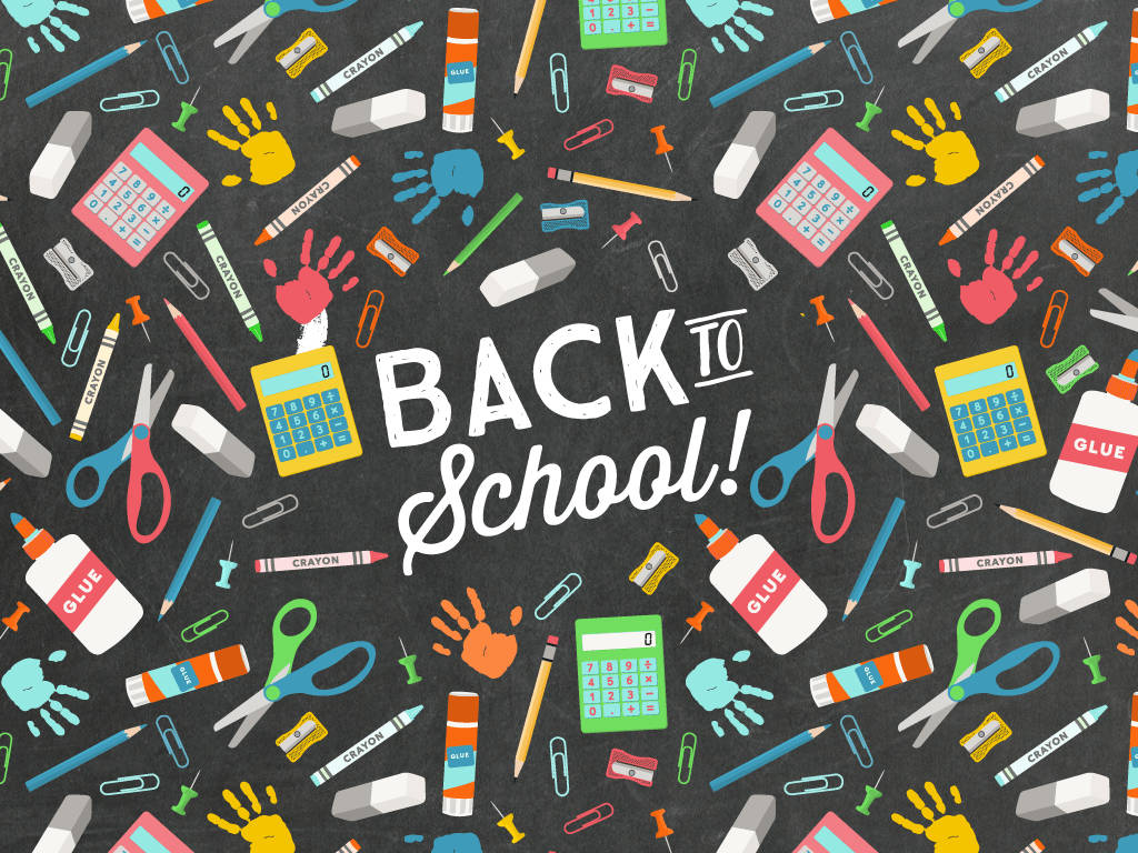 Creative Back-to-school With Supplies Background