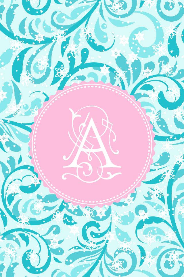 Creative Capital Letter A With Floral Pattern