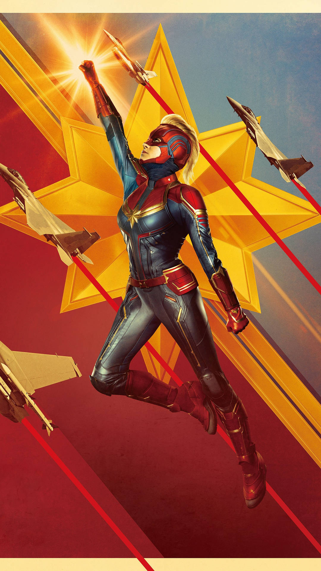 Creative Captain Marvel Phone Background