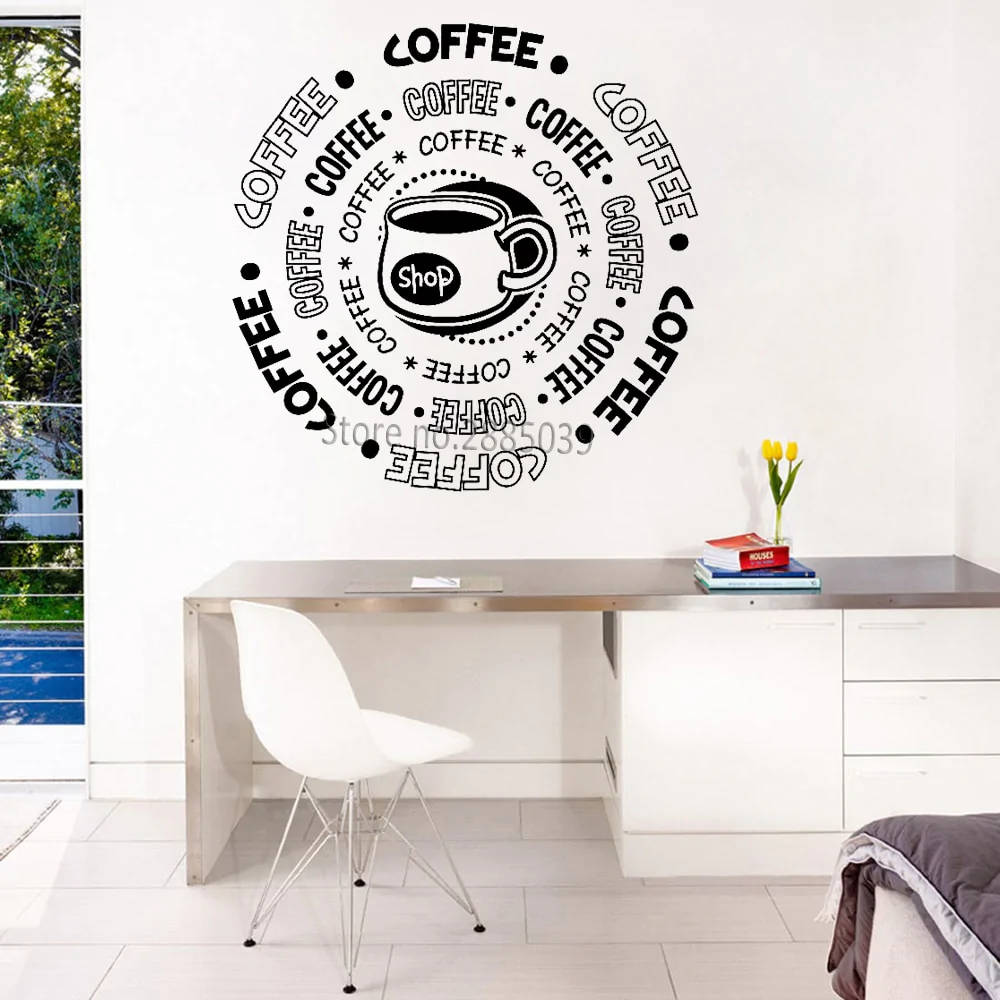 Creative Coffee Shop Wall Art Background