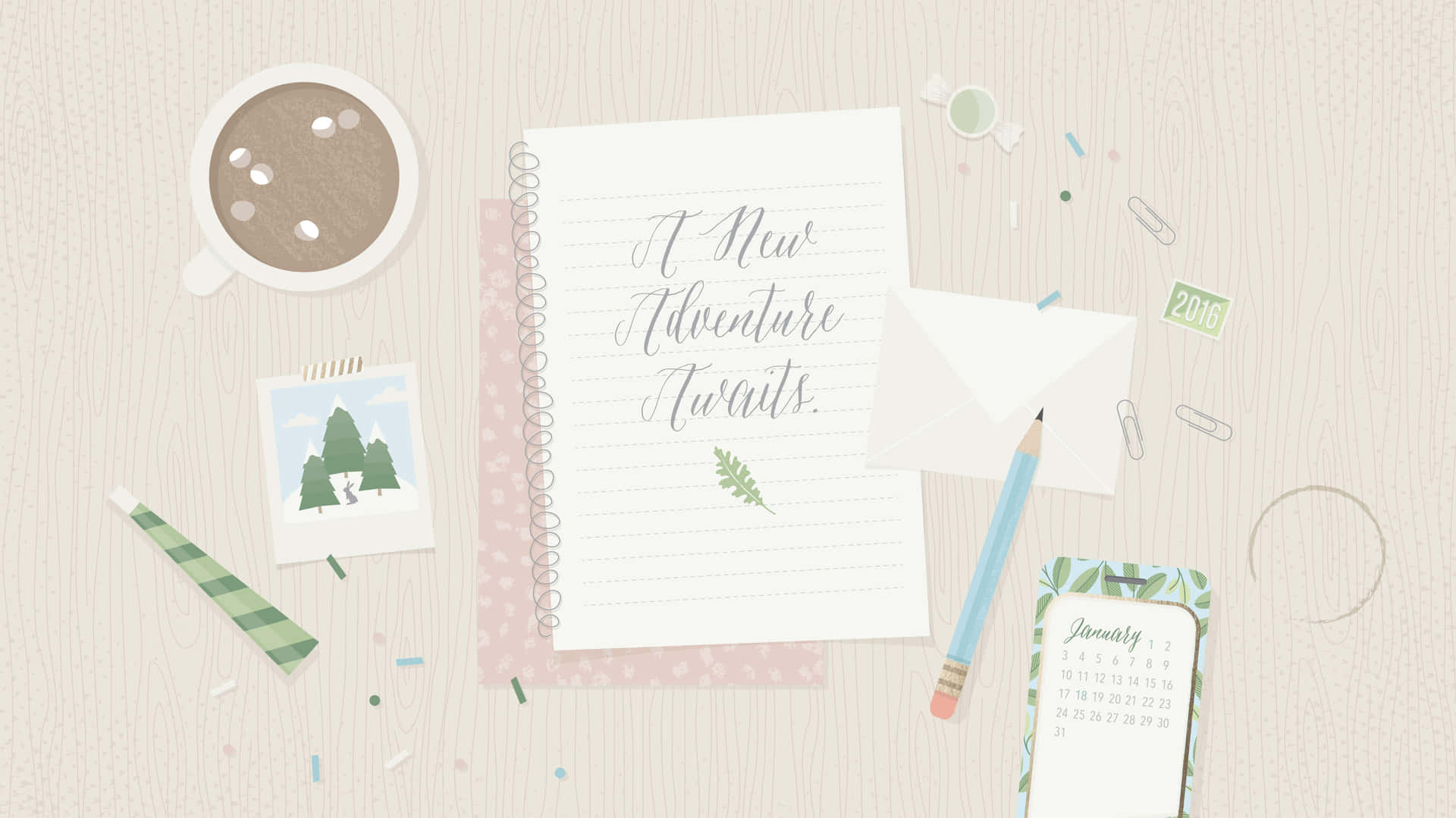 Creative Desk Setupwith Notebookand Coffee