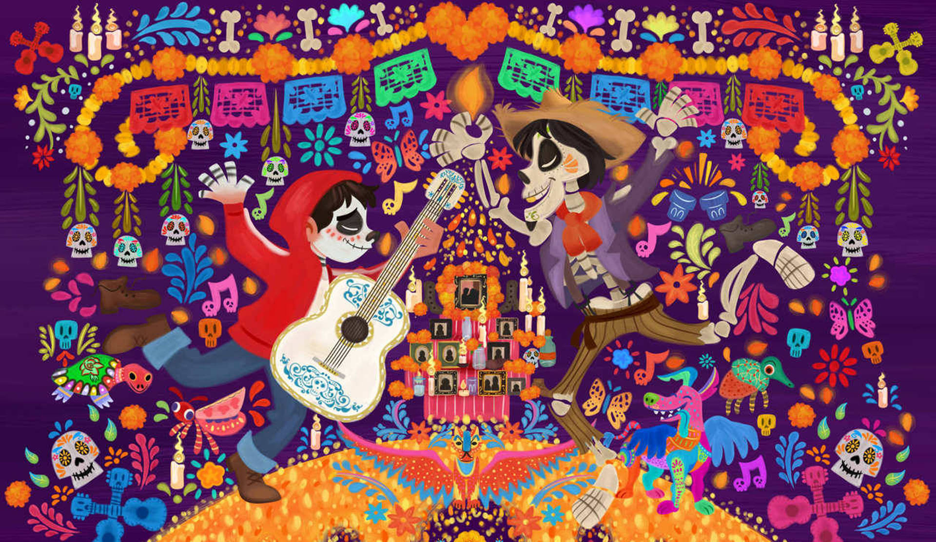 Creative Hector Miguel Coco Illustration Background