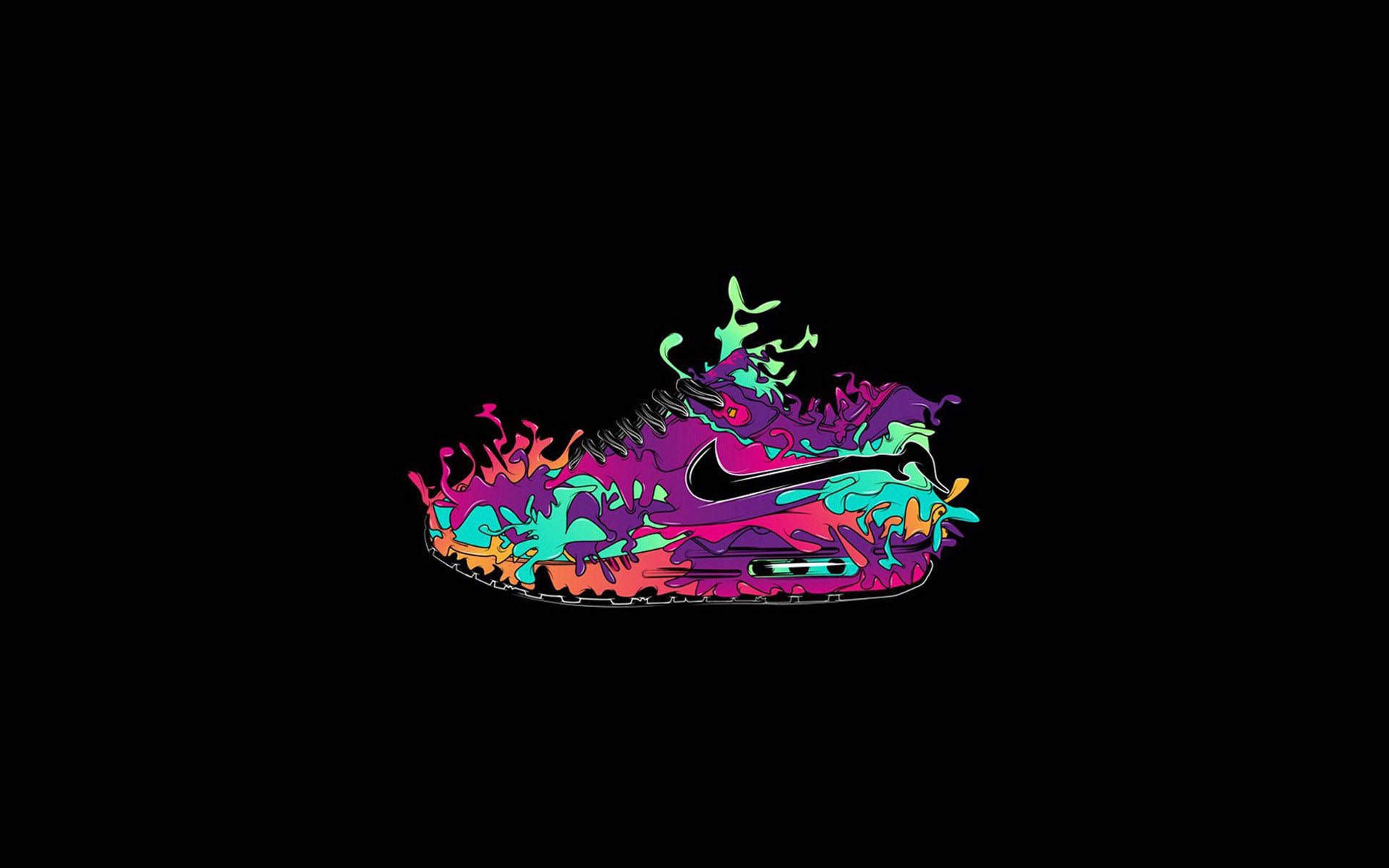 Creative Nike Cartoon Shoe Background