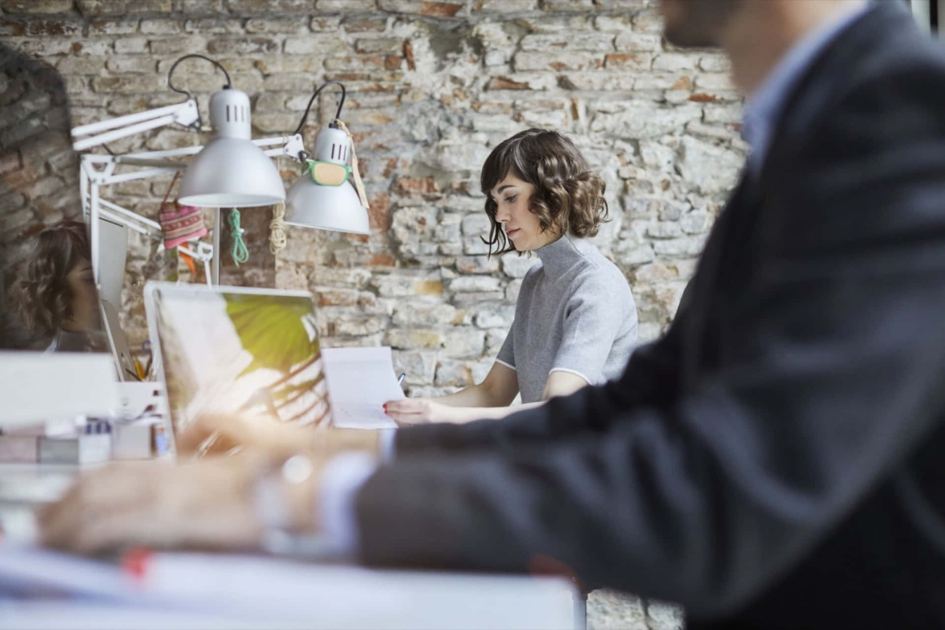 Creative Office Work Environment Background