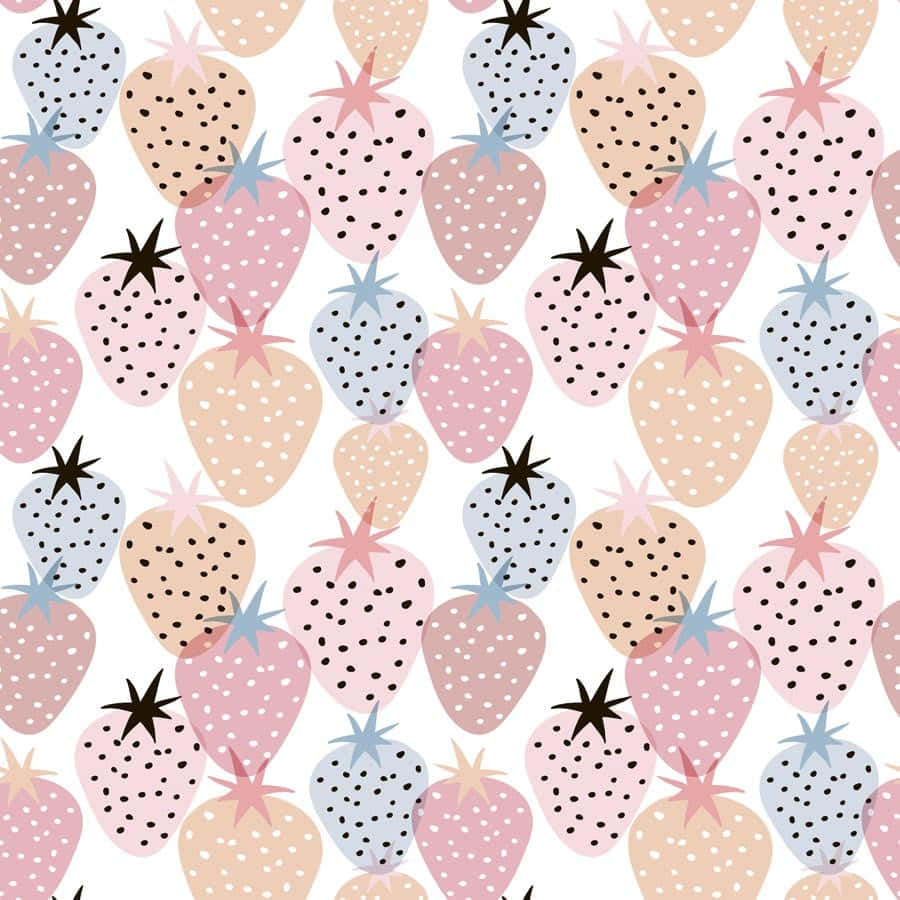 Creative Pastel Strawberry Art Background