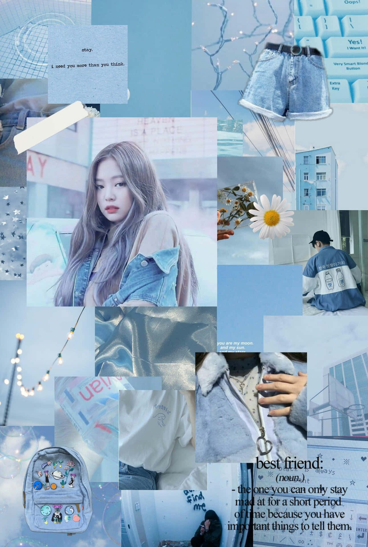 Creativity Abounds In This Multi-dimensional Blue Collage Background
